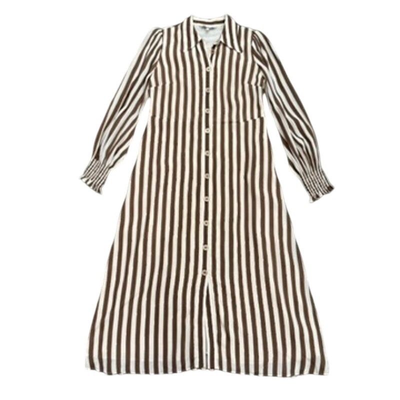 LK Bennett L.K. Bennett Emelia Shirt Dress in Brown/Cream, Size US 6 Size M / US 6-8 / IT 42-44 - 4 Thumbnail