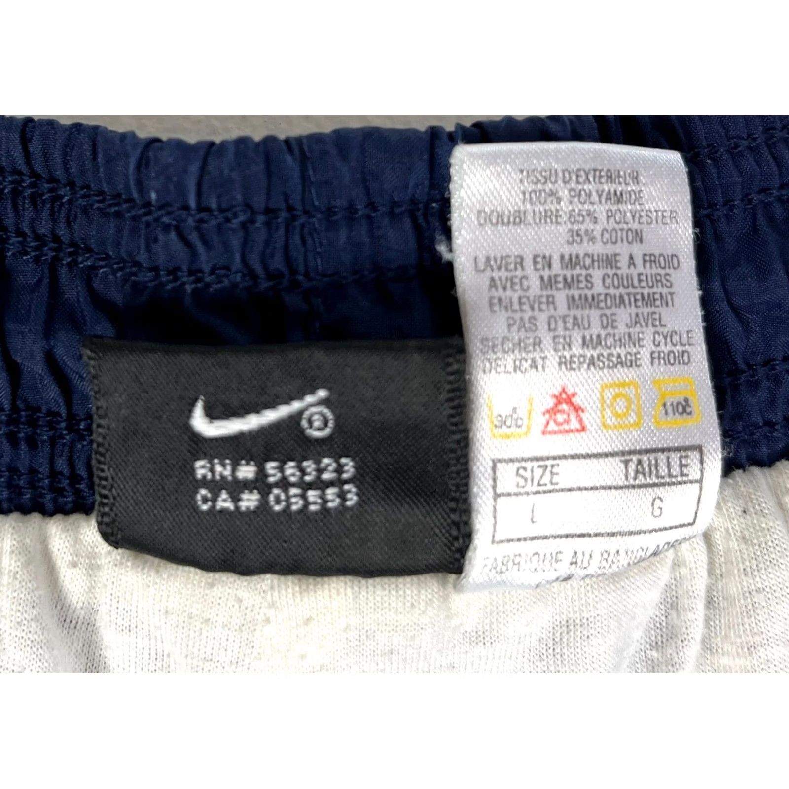 Nike Nike Men's Vintage Nylon Track Pants Lined Navy Blue Sz L 90s 30in Inseam Size US 33 - 5 Thumbnail