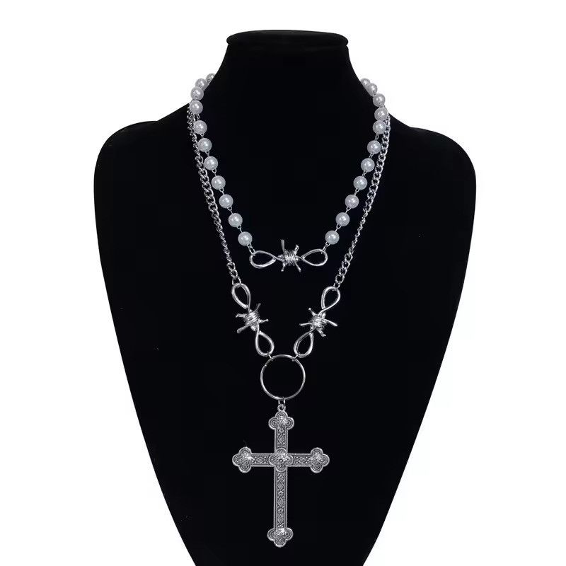 Jewelry Cross Gothic Punk Style Necklace Chain Size ONE SIZE - 1 Thumbnail
