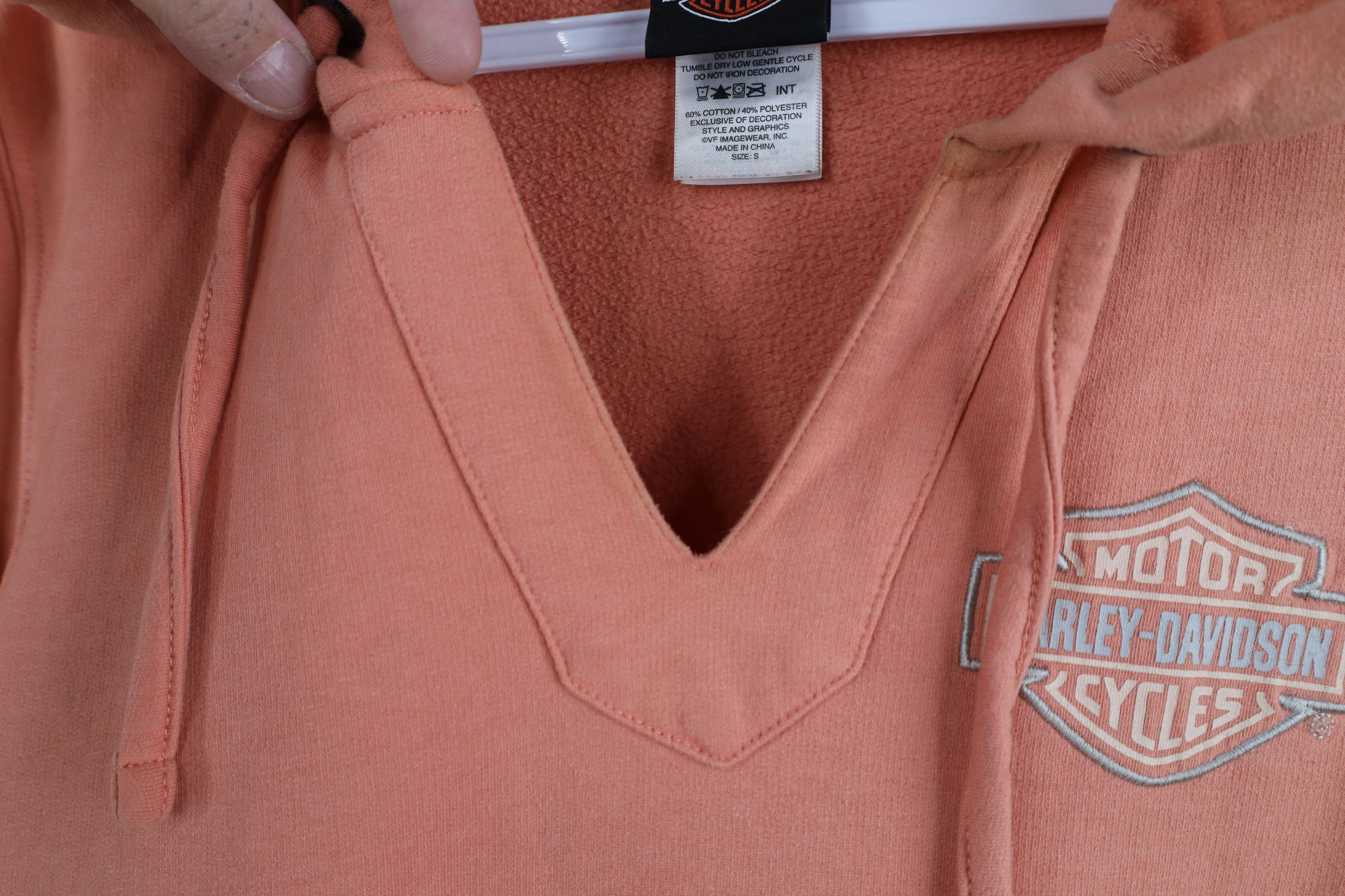Harley Davidson Vintage Harley Davidson Spell Out Hoodie Sweatshirt Pink Size S / US 4 / IT 40 - 10 Thumbnail