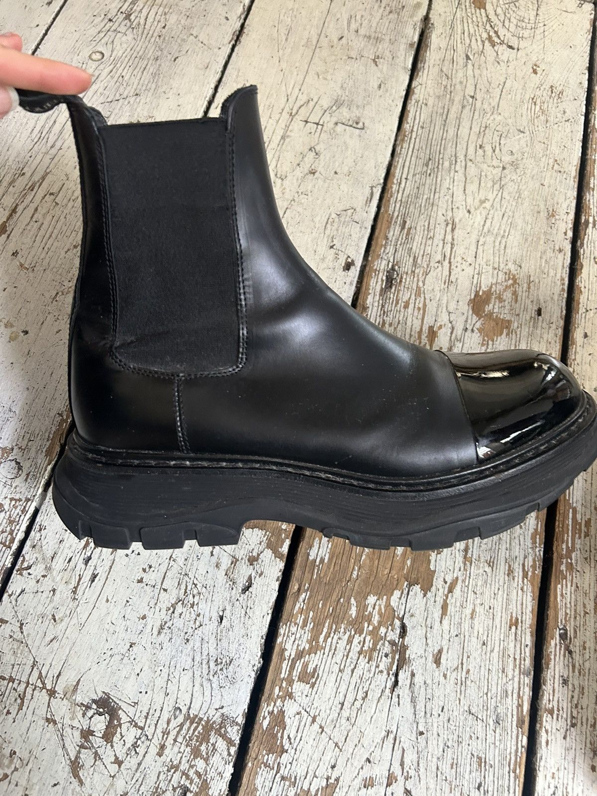 Alexander McQueen Alexander McQueen black leather boots Size US 9 / EU 42 - 5 Thumbnail