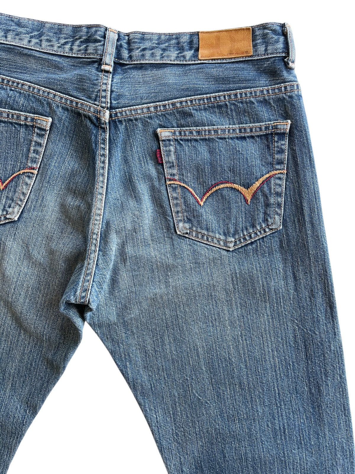 Vintage Edwin Miss 503 WS Distressed Denim Jeans Size 31" - 8 Thumbnail