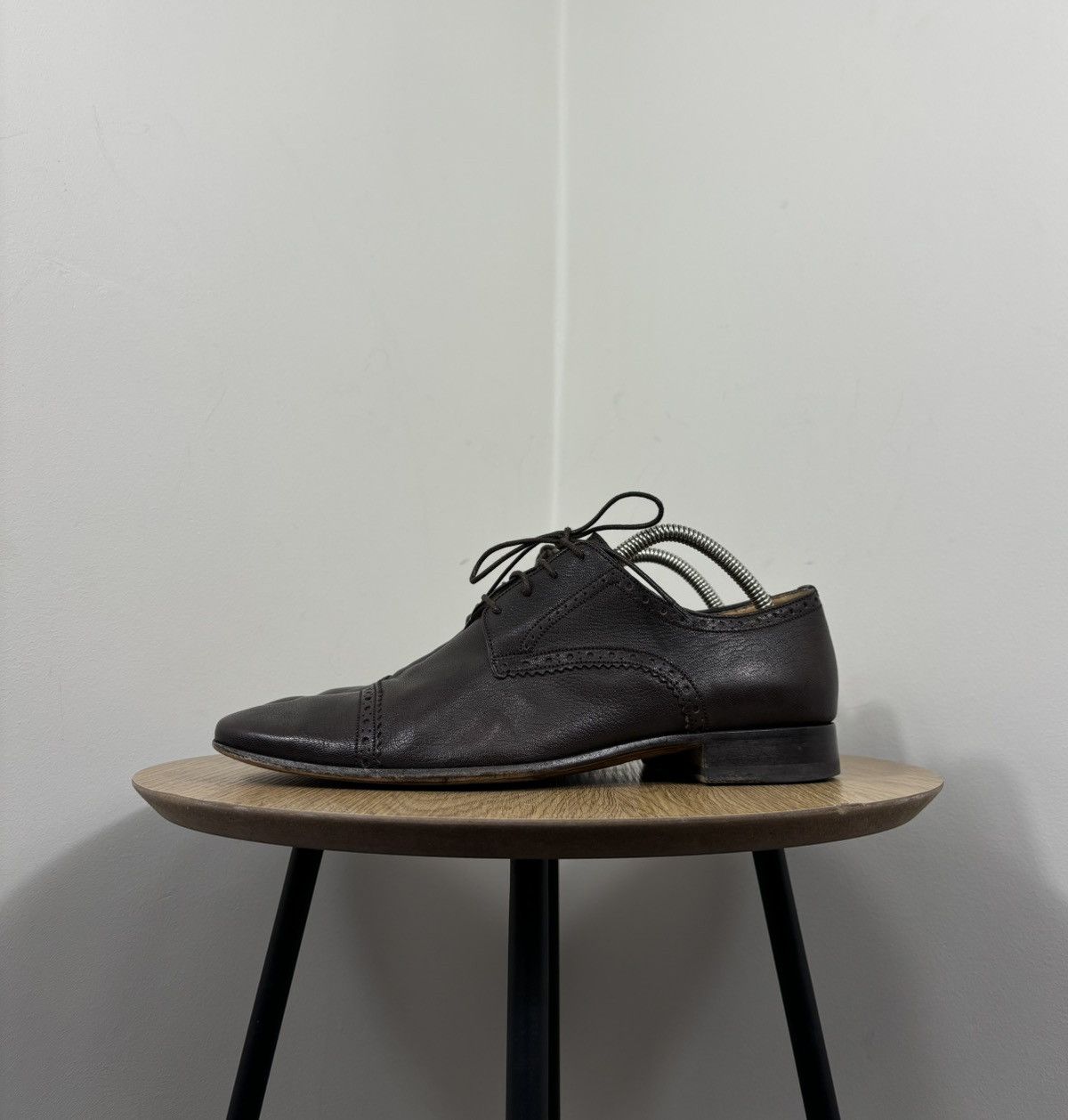 Bally Bally Drillor Men’s Cap Toe Luxury Brown Leather Derby Shoes Size US 8 / EU 41 - 7 Thumbnail