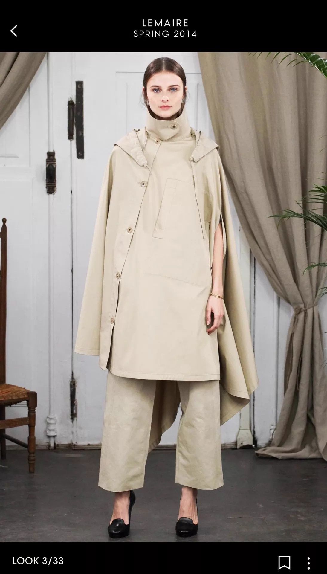 Lemaire LEMAIRE Early 2014 S/S Runway Cape Coat Size ONE SIZE - 3 Thumbnail