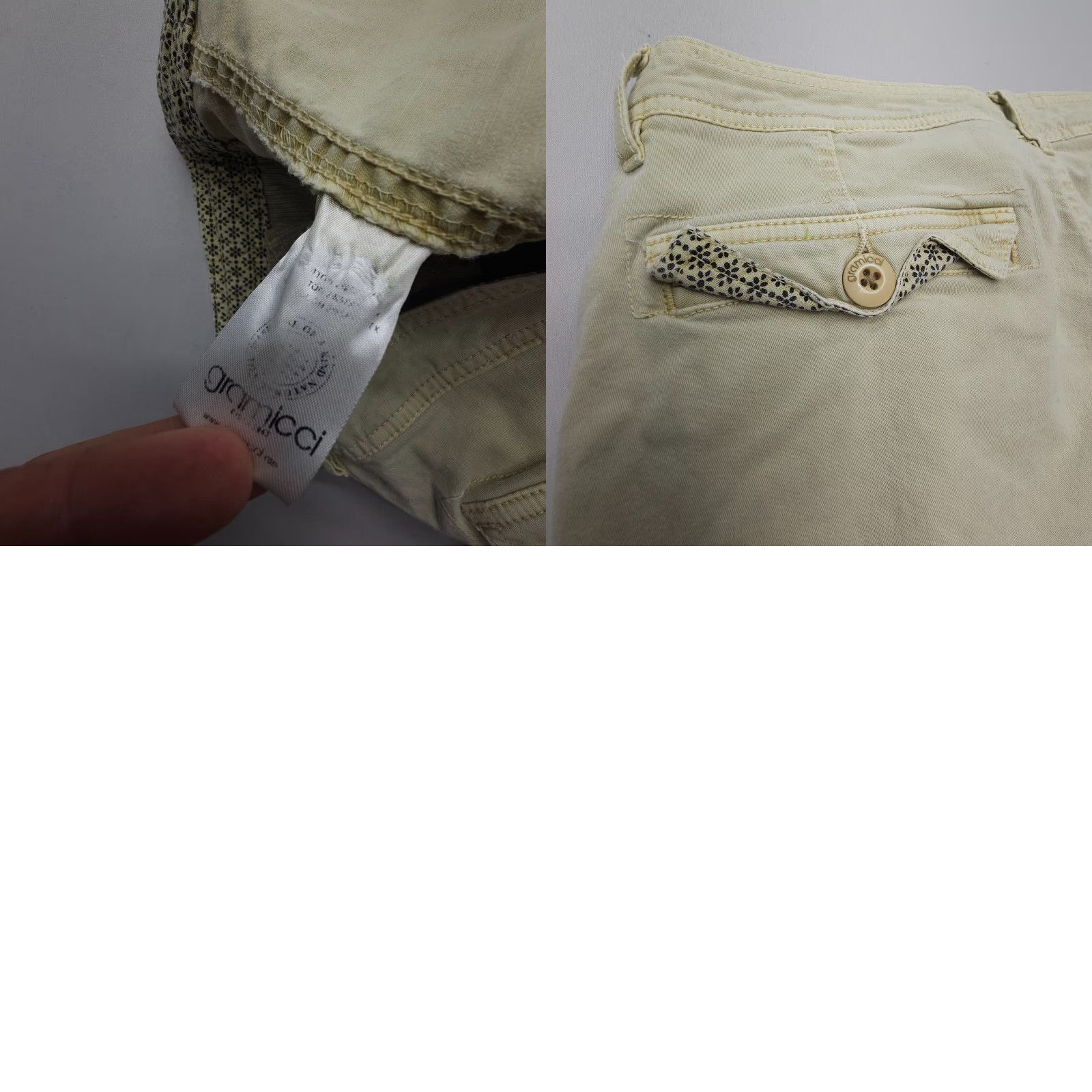 Gramicci Gramicci Slim Pants Womens 6 Light Yellow Cotton Hiking Outdoor Chino Slim Low Rise 30in Inseam Pockets Size 28" / US 6 / IT 42 - 9 Thumbnail