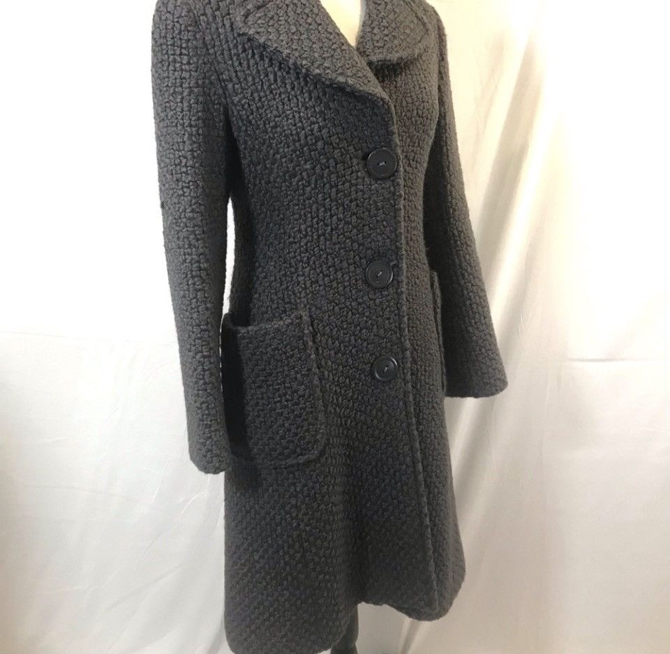 Alberta Ferretti ALBERTA Ferretti Italian Wool Textured Coat Tailored Size M / US 6-8 / IT 42-44 - 5 Thumbnail