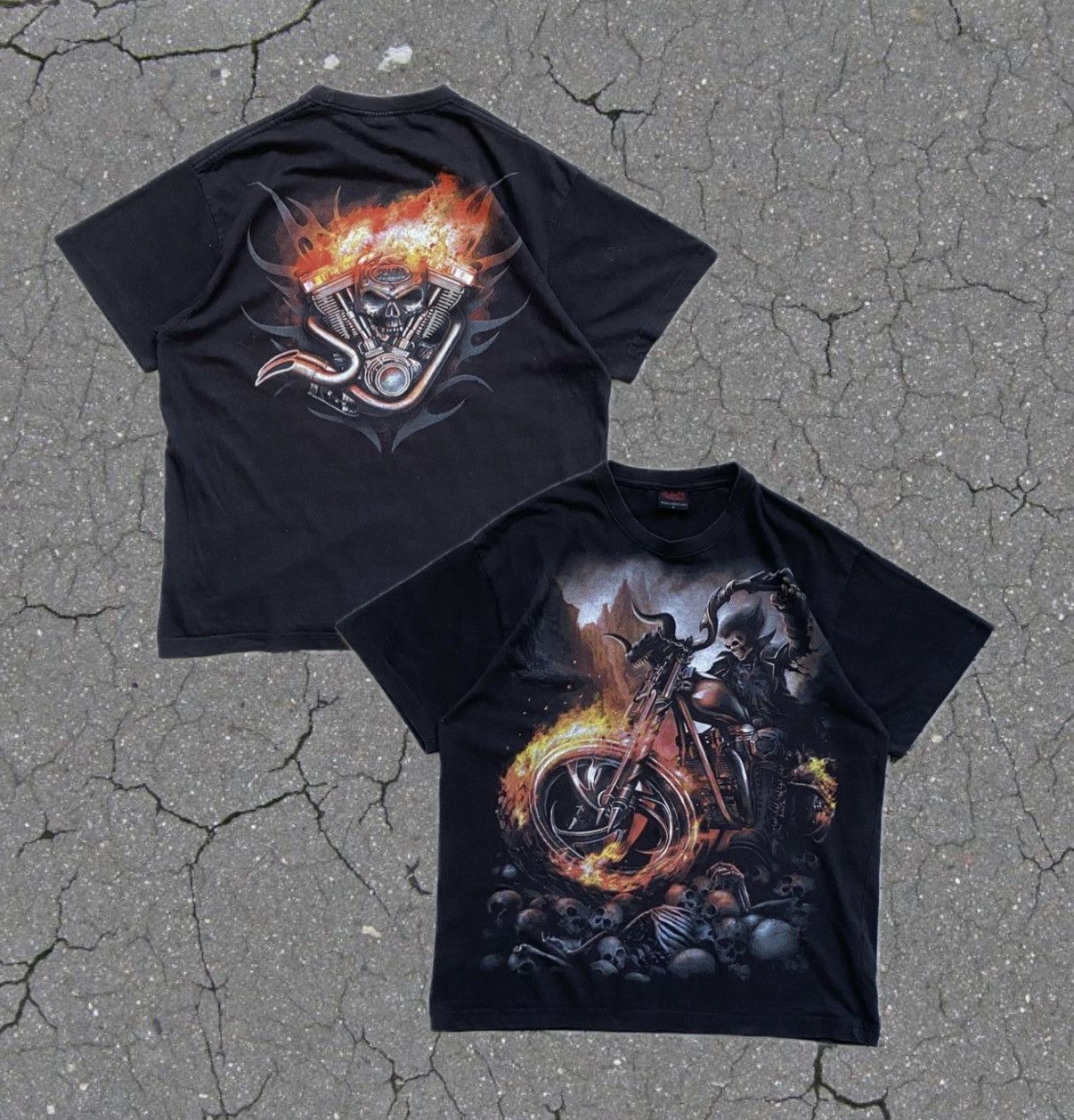 Harley Davidson 💀 Vintage Horror Skeleton Biker tee Harley Davidson vibe Size US M / EU 48-50 / 2 - 1 Thumbnail
