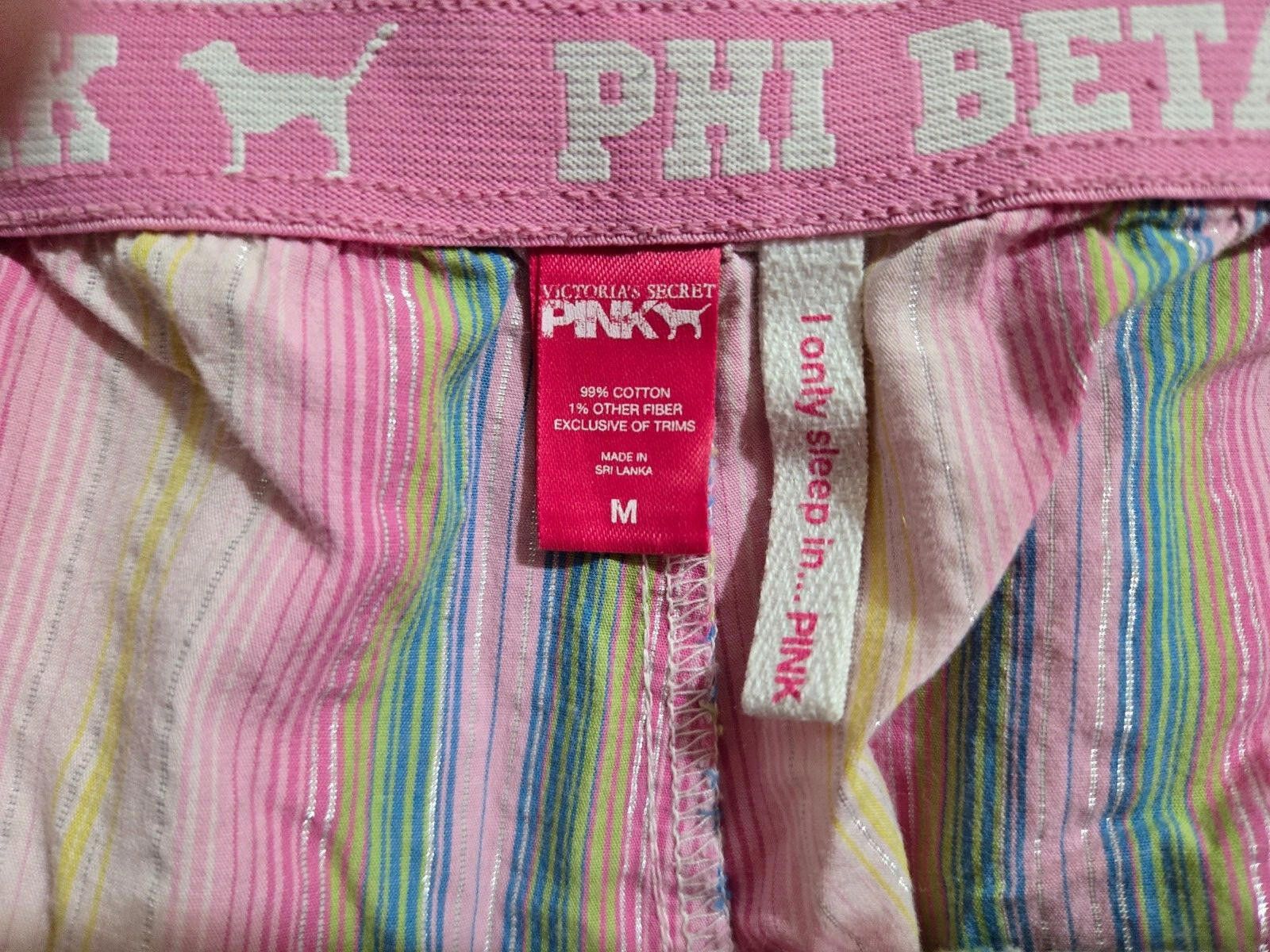 Designer Victorias Secret PINK Metallic Vintage Pajama Capri M Size 32" / US 10 / IT 46 - 3 Thumbnail