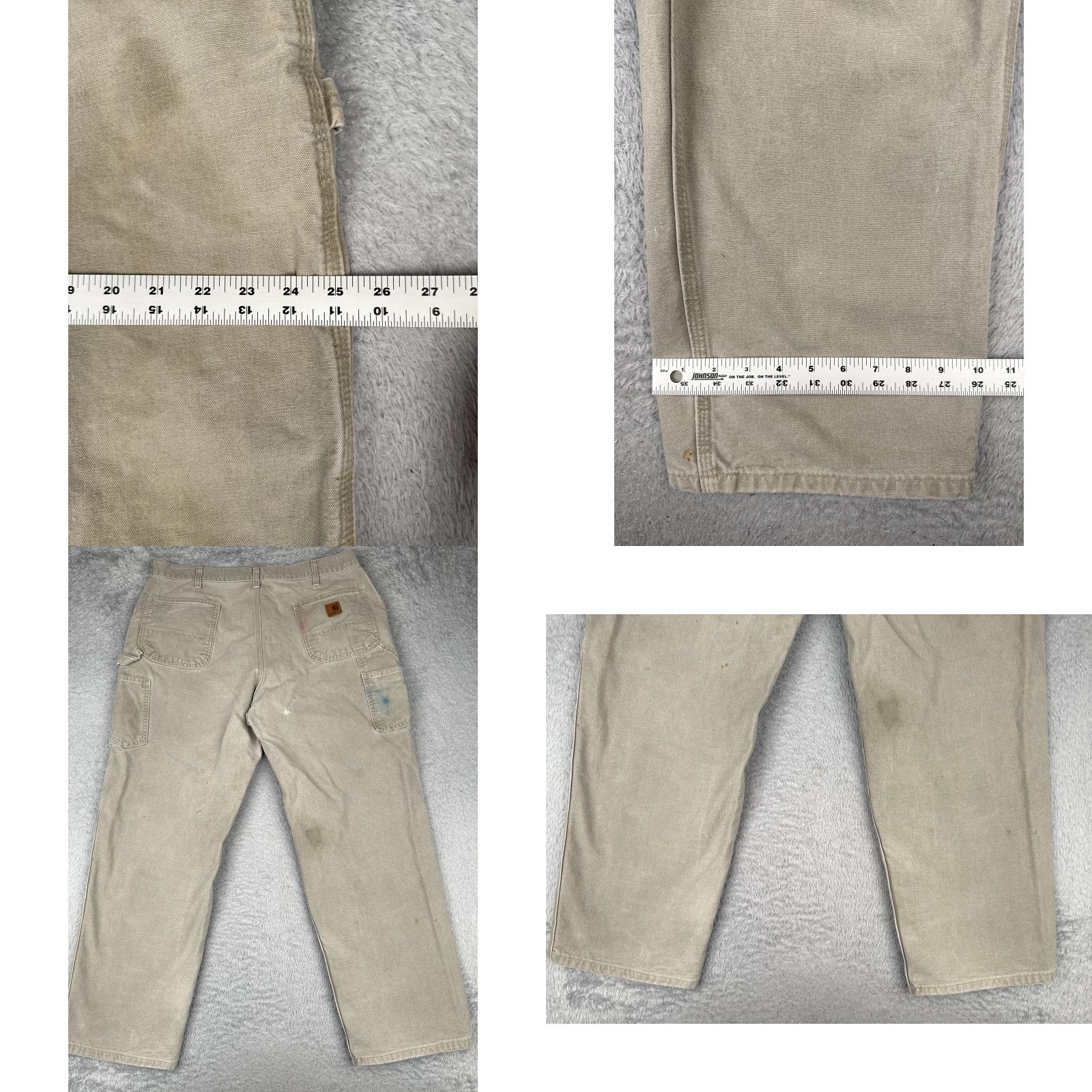 Carhartt Carhartt Pants Mens 40x32 Tan Washed Duck Dungaree Workwear Hammer Loop Carpenter 5-Pocket Logo USA Size US 40 / EU 56 - 9 Thumbnail