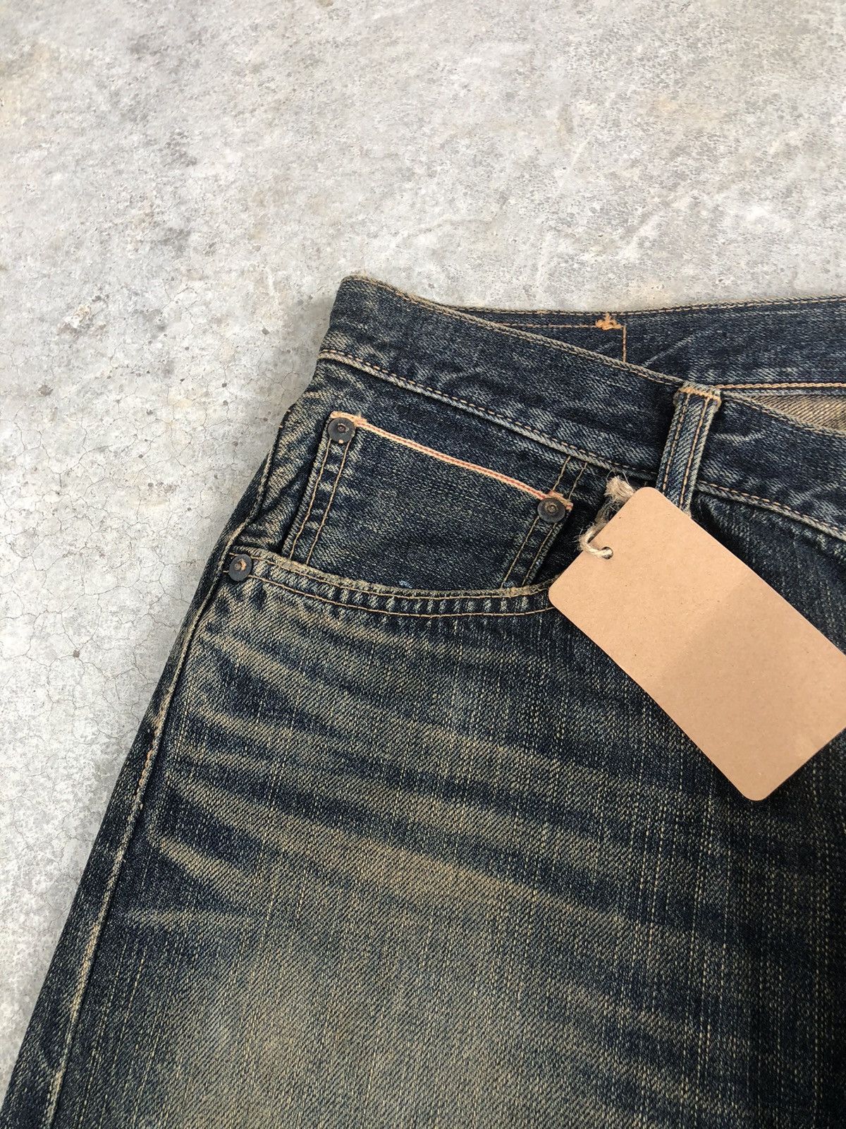 If Six Was Nine Japanese Edwin 505s Flared Jeans Mudwash Distressed Denim Size US 32 / EU 48 - 15 Thumbnail
