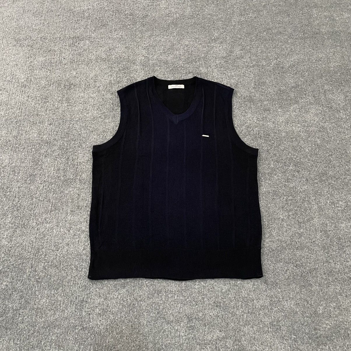 Balenciaga Balenciaga Knitted Mesh Vest Navy Size US L / EU 52-54 / 3 - 1 Thumbnail