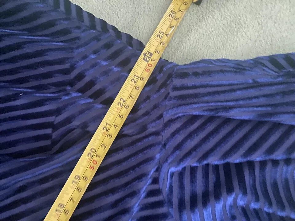 Other Zizzi Ladies Party Dress Velvet Blue Size M Sk2414 Size M / US 6-8 / IT 42-44 - 4 Thumbnail