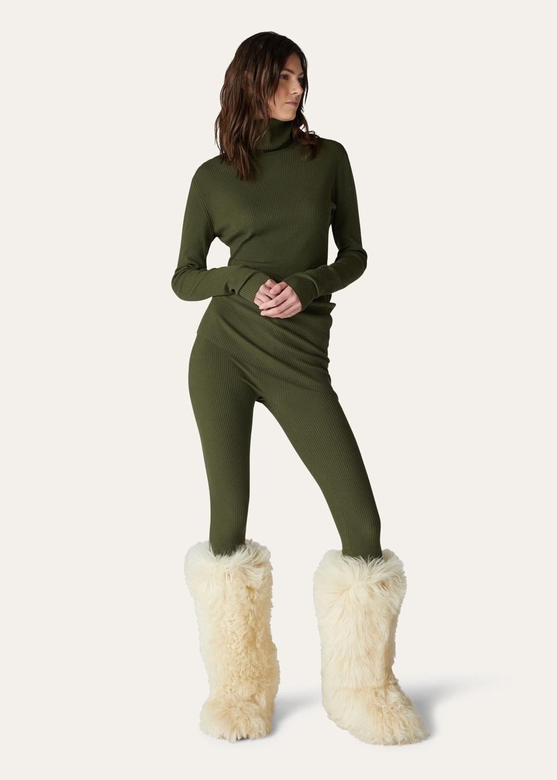 Loro Piana o1srvl11e0824 Diavolezza Turtleneck Sweater in Olive Green Size XS / US 0-2 / IT 36-38 - 4 Thumbnail