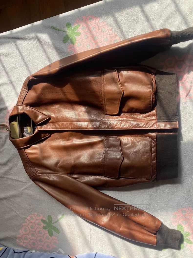 Schott Schott Calf leather limited edition slim fit flight jacket Size US L / EU 52-54 / 3 - 1 Thumbnail