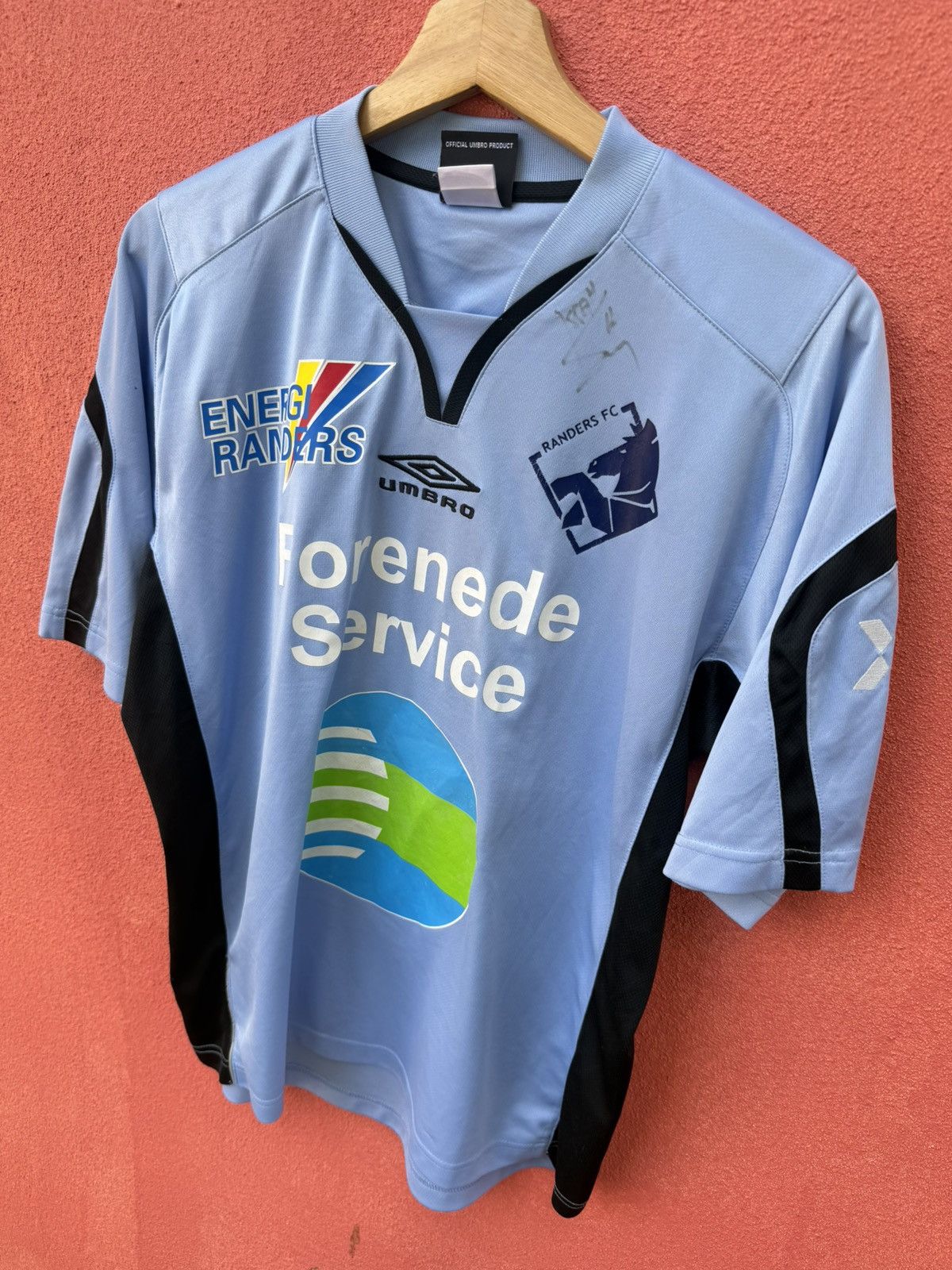 Umbro Matchworn Randers FC x L.Larsen 23 Size US M / EU 48-50 / 2 - 2 Thumbnail