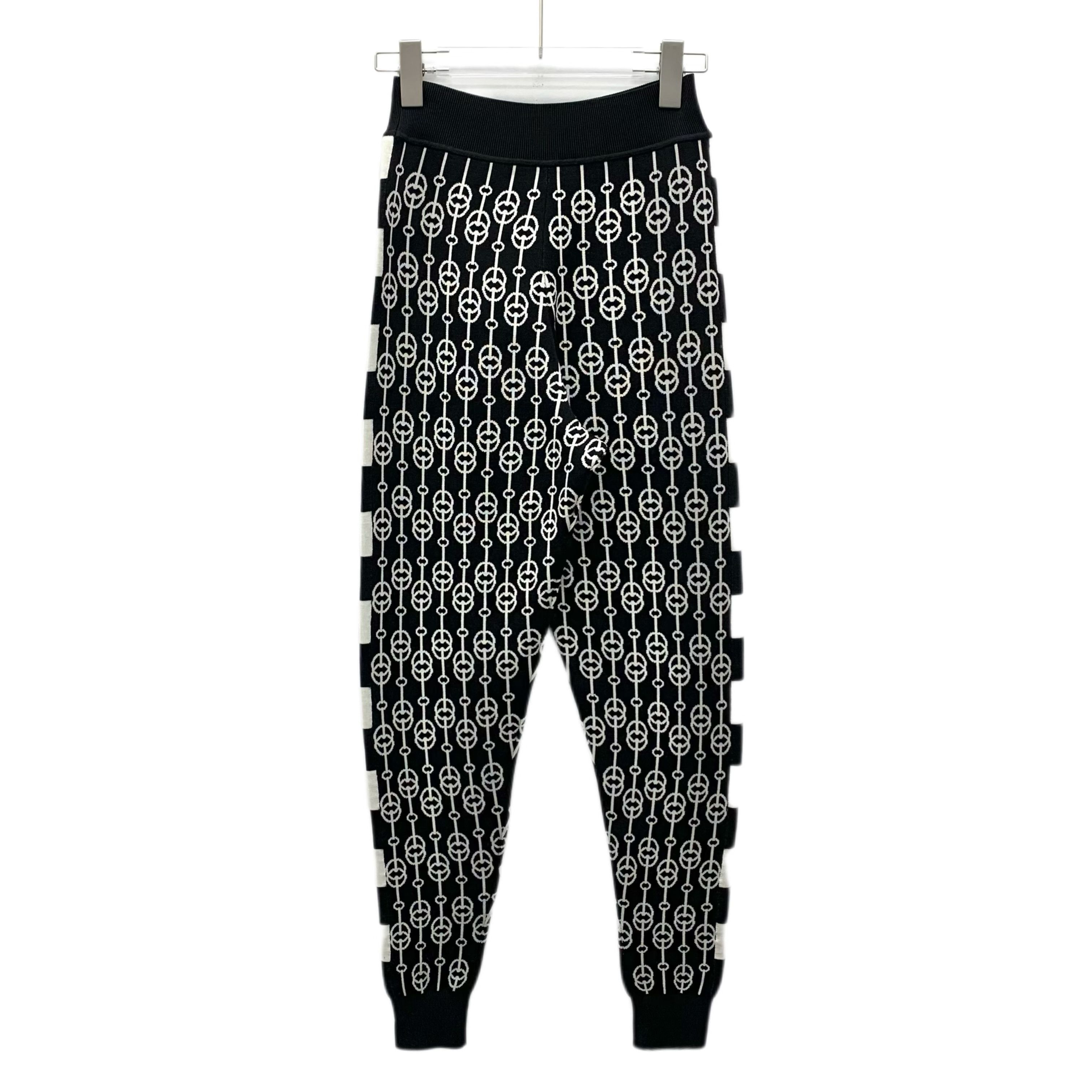 Hermes Hermes Printed Knit Jogger Pants Black (S) Size 25" / US 0 / IT 36 - 2 Thumbnail