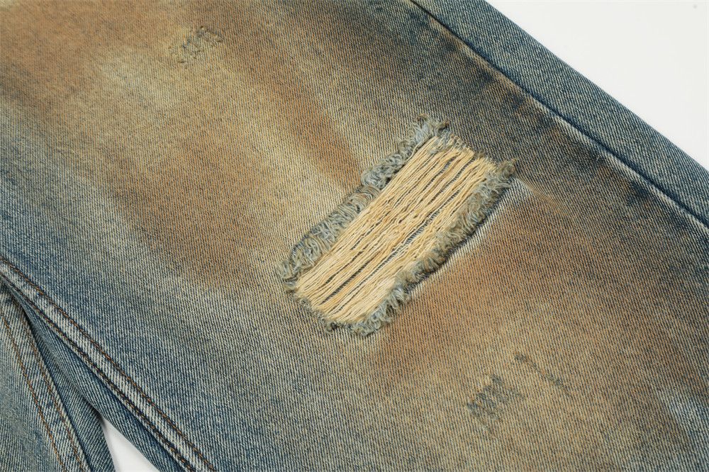Jean × Vintage Ripped Dirty Wash Jeans Size US 29 - 6 Thumbnail