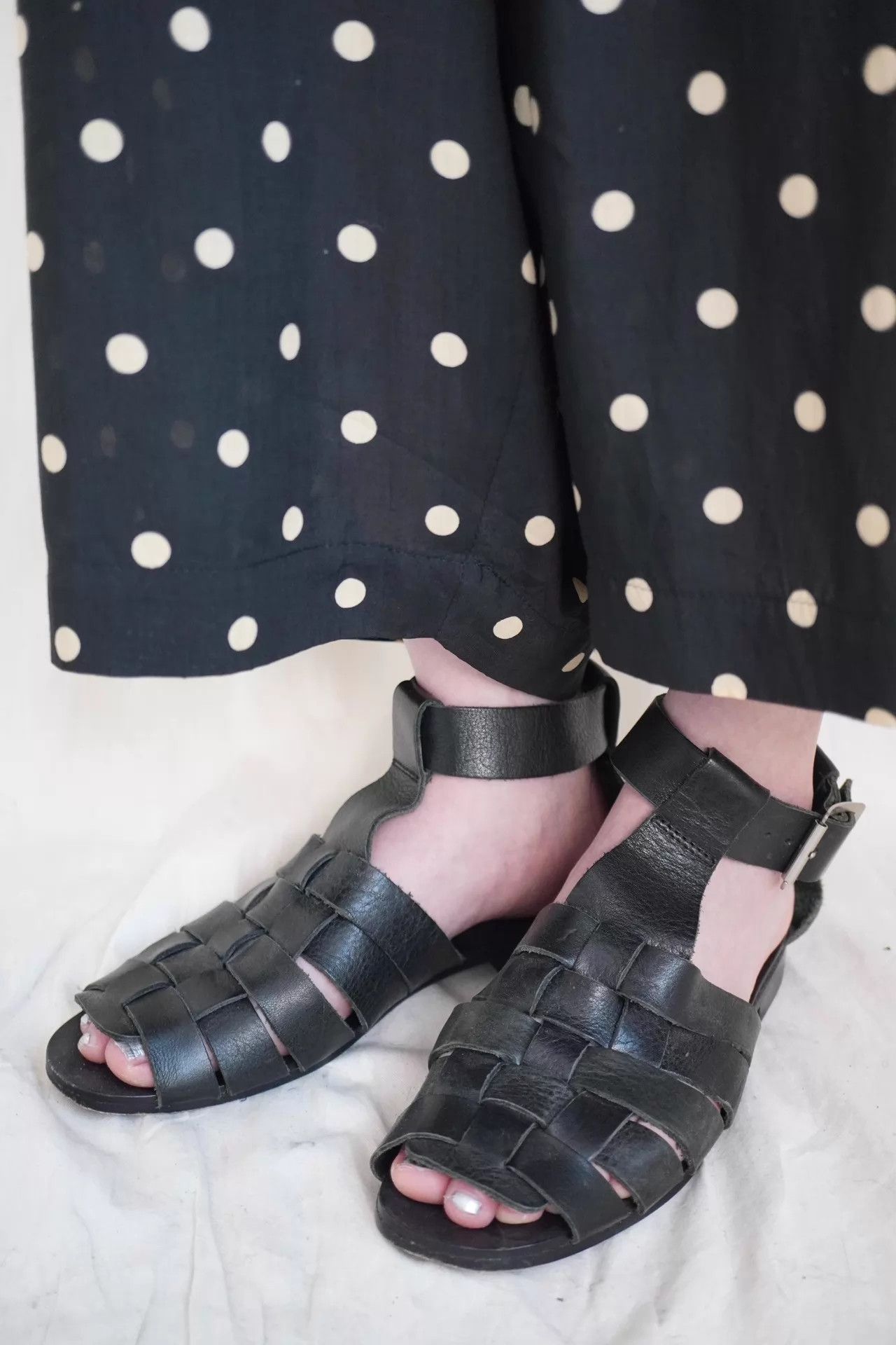 Junya Watanabe Junya Watanabe 1990s Soft Leather Woven Roman Sandal XS Size US 5.5 / IT 35.5 - 7 Thumbnail