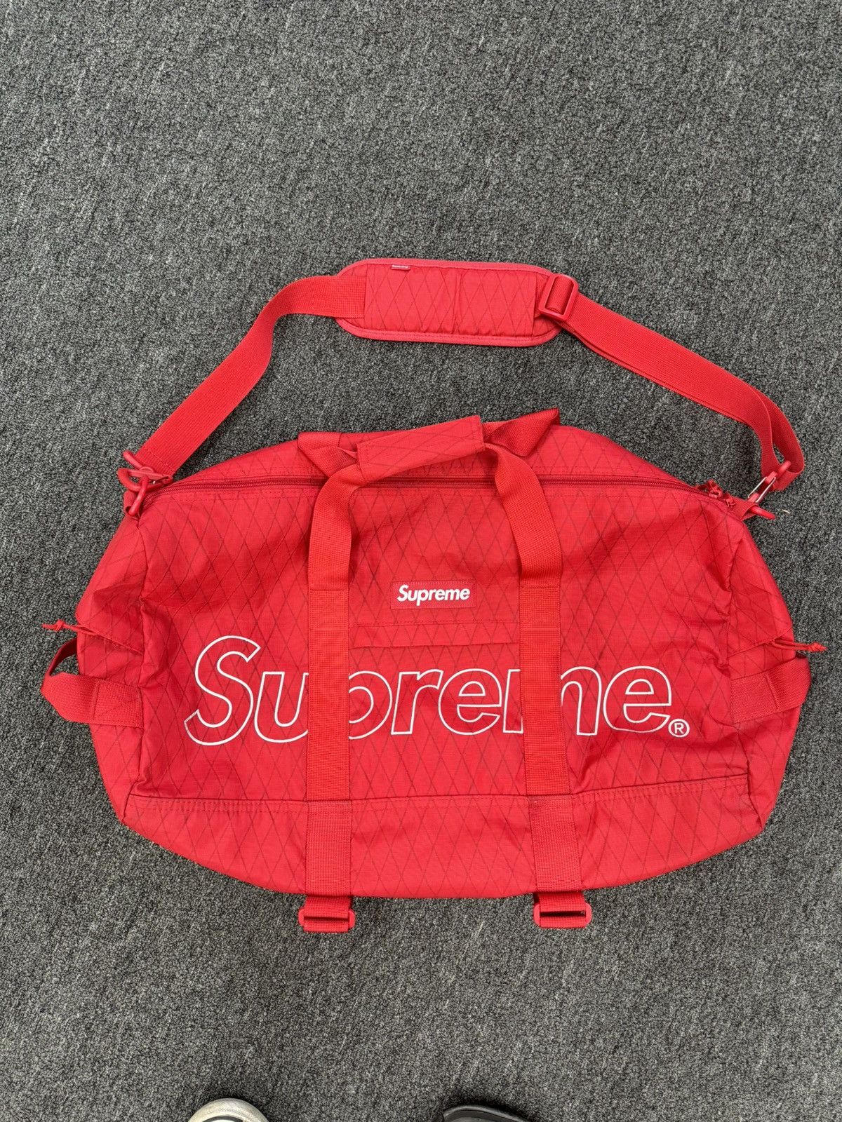 image of Supreme Duffle Bag (Fw18) Great Condition in Red, Men's