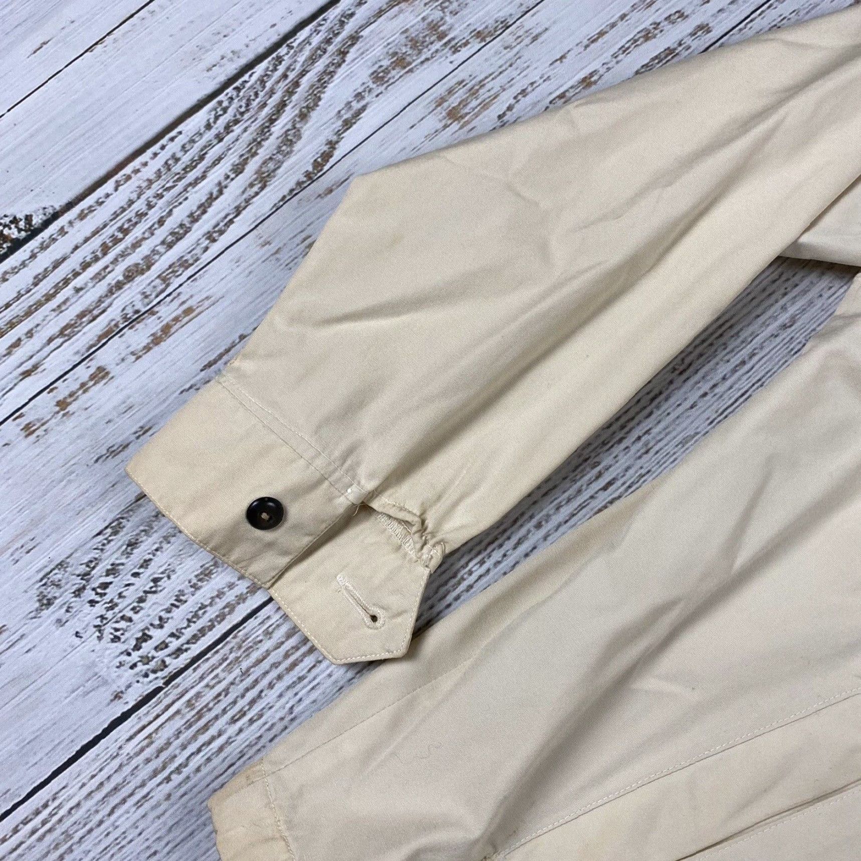 Vintage VINTAGE 1960s Puritan Womens Ivory GABARDINE Lightweight Windbreaker Jacket M/L Girls Size M / US 6-8 / IT 42-44 - 3 Thumbnail