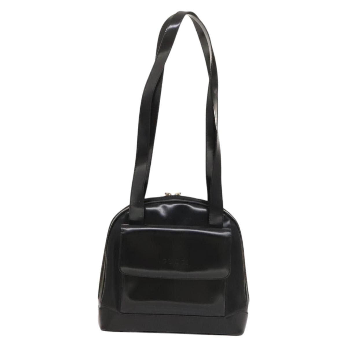 Gucci GUCCI Shoulder Bag Patent Leather Black Gold Size ONE SIZE - 2 Thumbnail