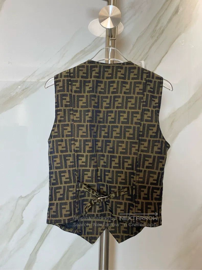 Fendi Fendi Vintage full print logo old flower vest Size XS / US 0-2 / IT 36-38 - 2 Thumbnail