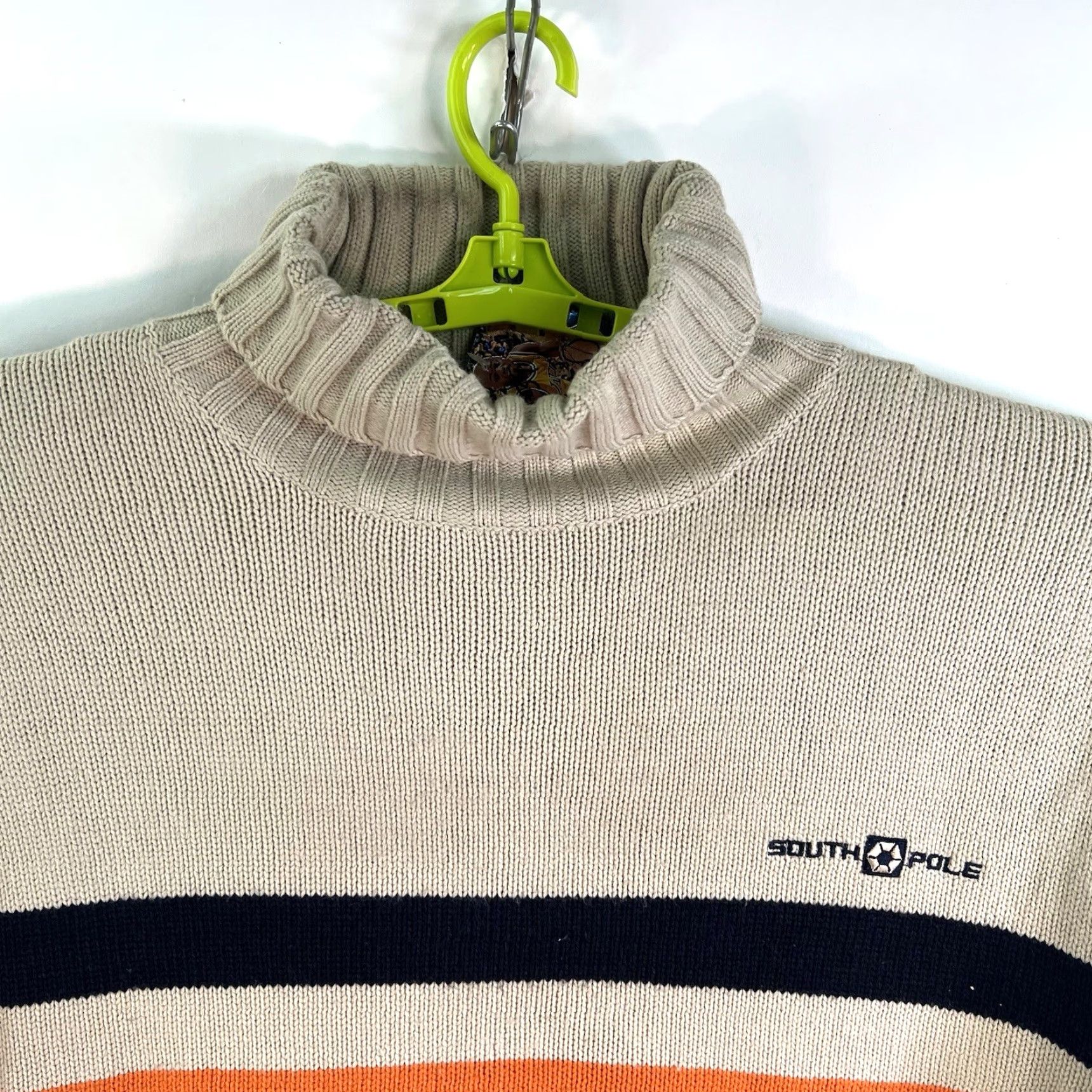Southpole VINTAGE South Pole Y2K Striped Sweater Mens XL Brown/Orange Casual 90s Pullover Size US XL / EU 56 / 4 - 3 Thumbnail