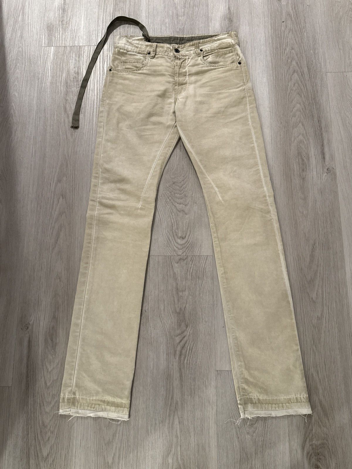 Pre-owned Rick Owens Ss09 “strutter” Dirty White Crossgrain Detroit's