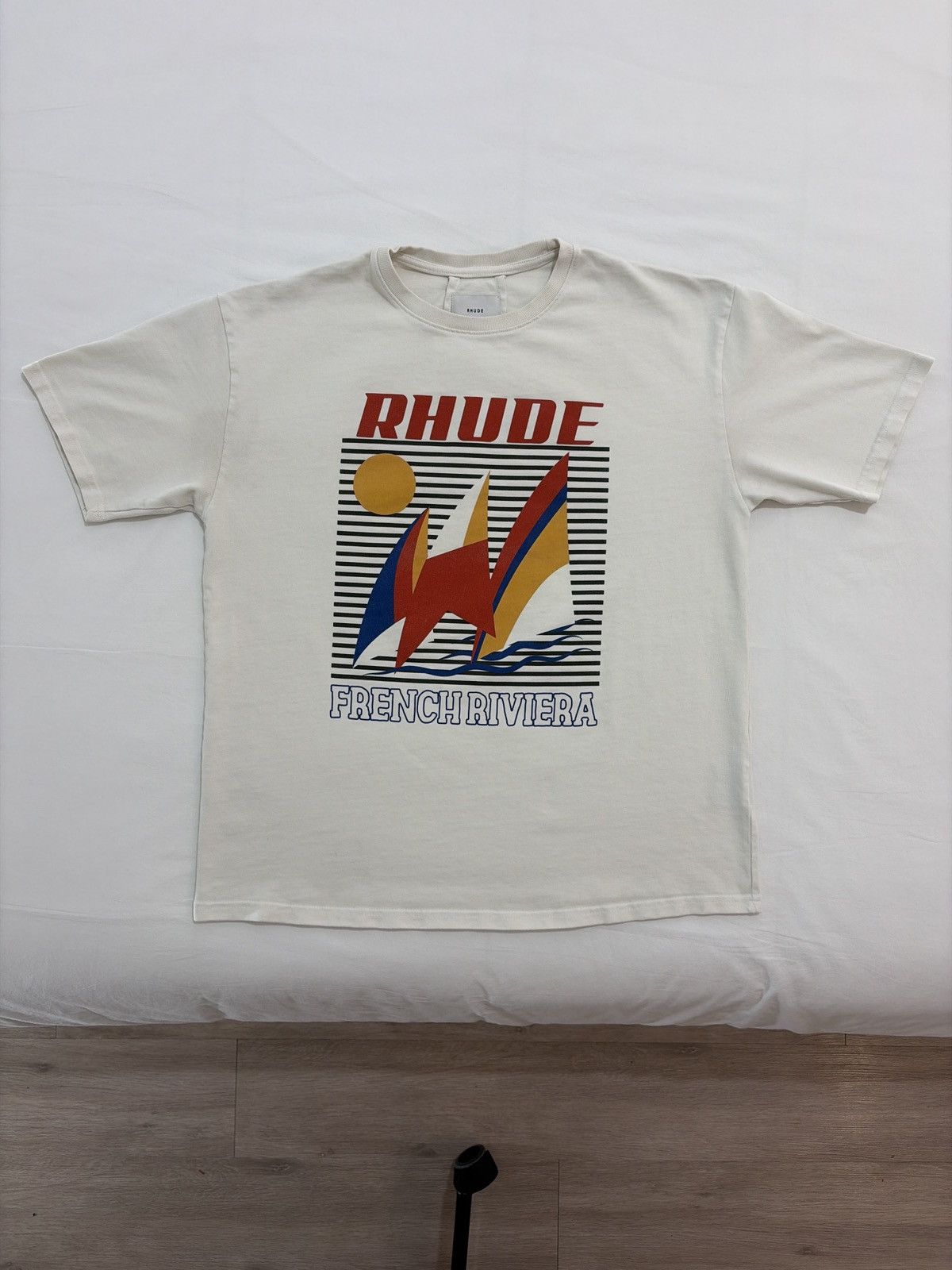 Rhude Rhude ‘Poster’ French Riviera Destination Sailing Tee Size US S / EU 44-46 / 1 - 1 Thumbnail