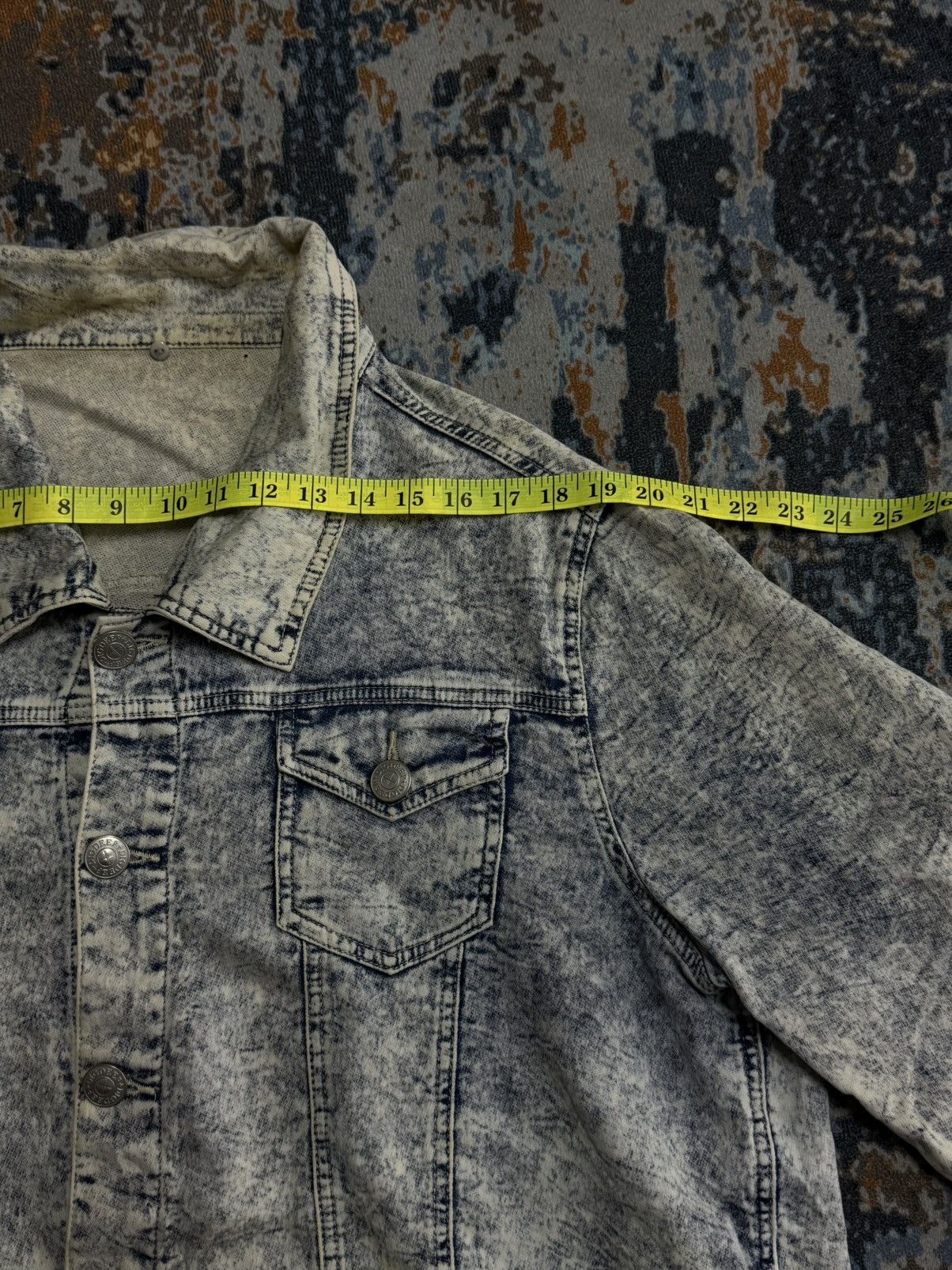 Dig Deep Vintage Dig Deep Acid Wash Denim Trucker Size US XL / EU 56 / 4 - 11 Thumbnail