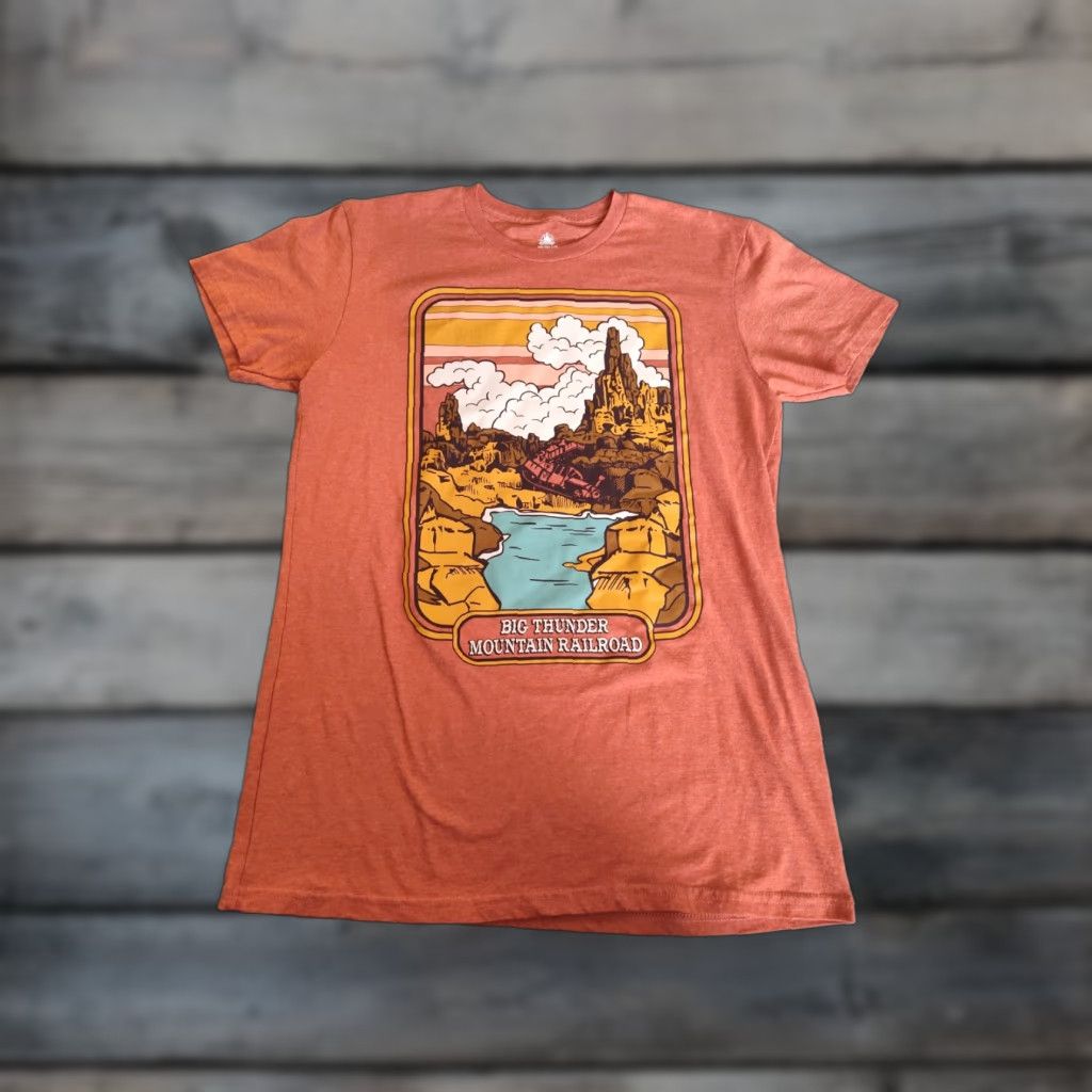 Disney Disney Parks Big Thunder Mountain Railroad T-shirt Orange Adult Unisex Sz L Size US L / EU 52-54 / 3 - 1 Thumbnail
