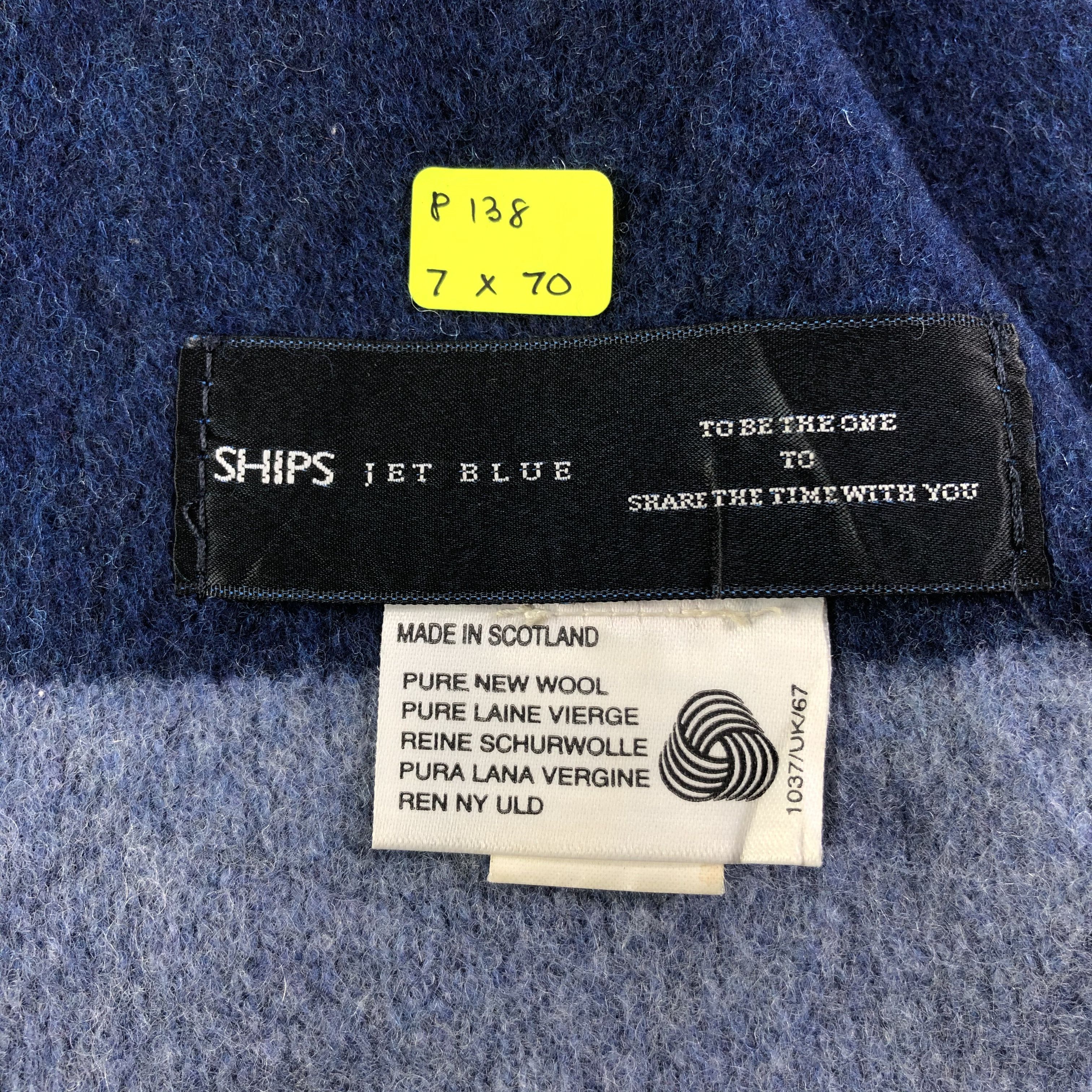 Ships Jet Blue Ships Jet Blue Scarf / Muffler / Neckwear P138 Size ONE SIZE - 7 Thumbnail
