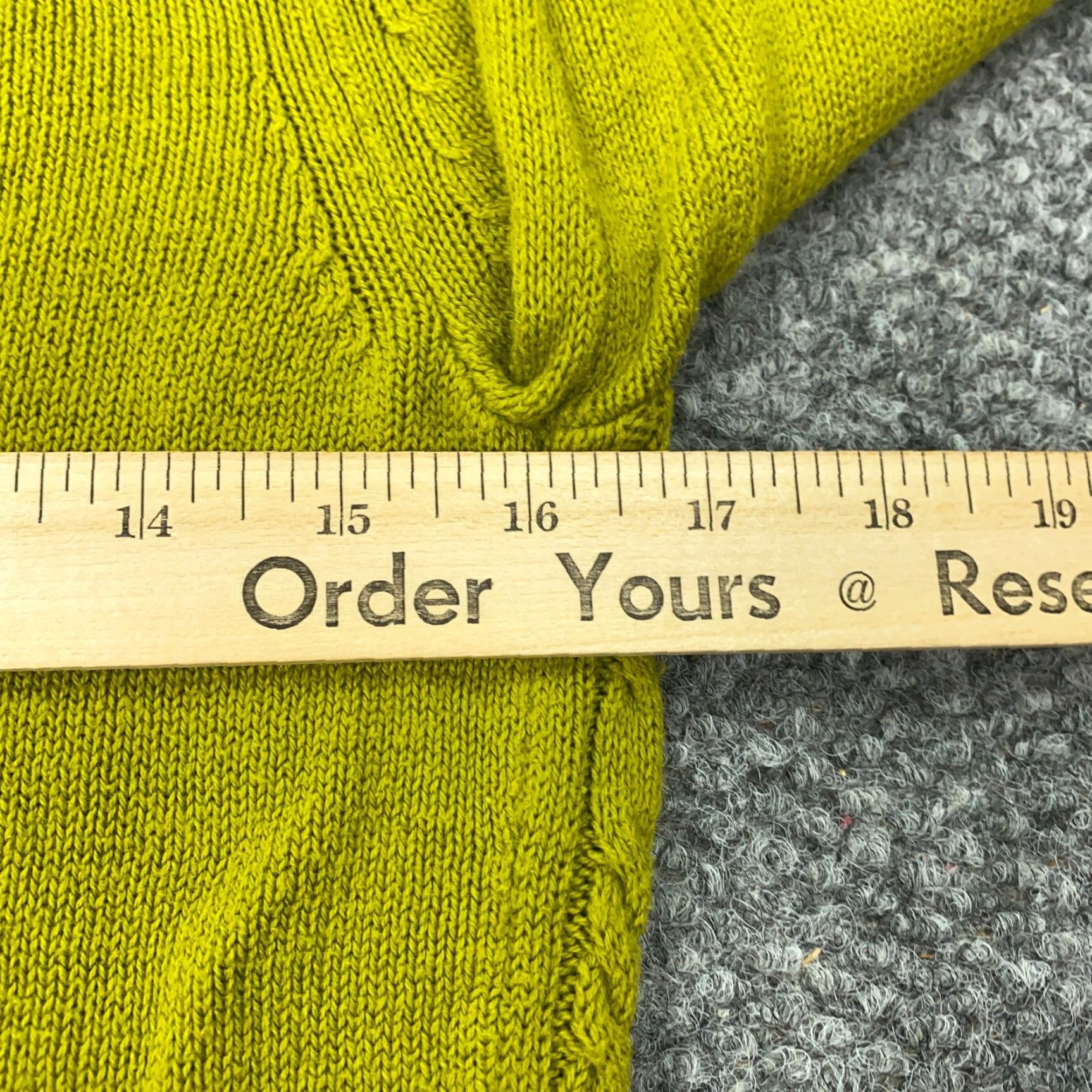 Banana Republic Banana Republic Sweater Womens Medium Green Angora Rabbit Hair Blend Cable Knit Pullover Long Sleeve Boat Neck Size M / US 6-8 / IT 42-44 - 7 Thumbnail