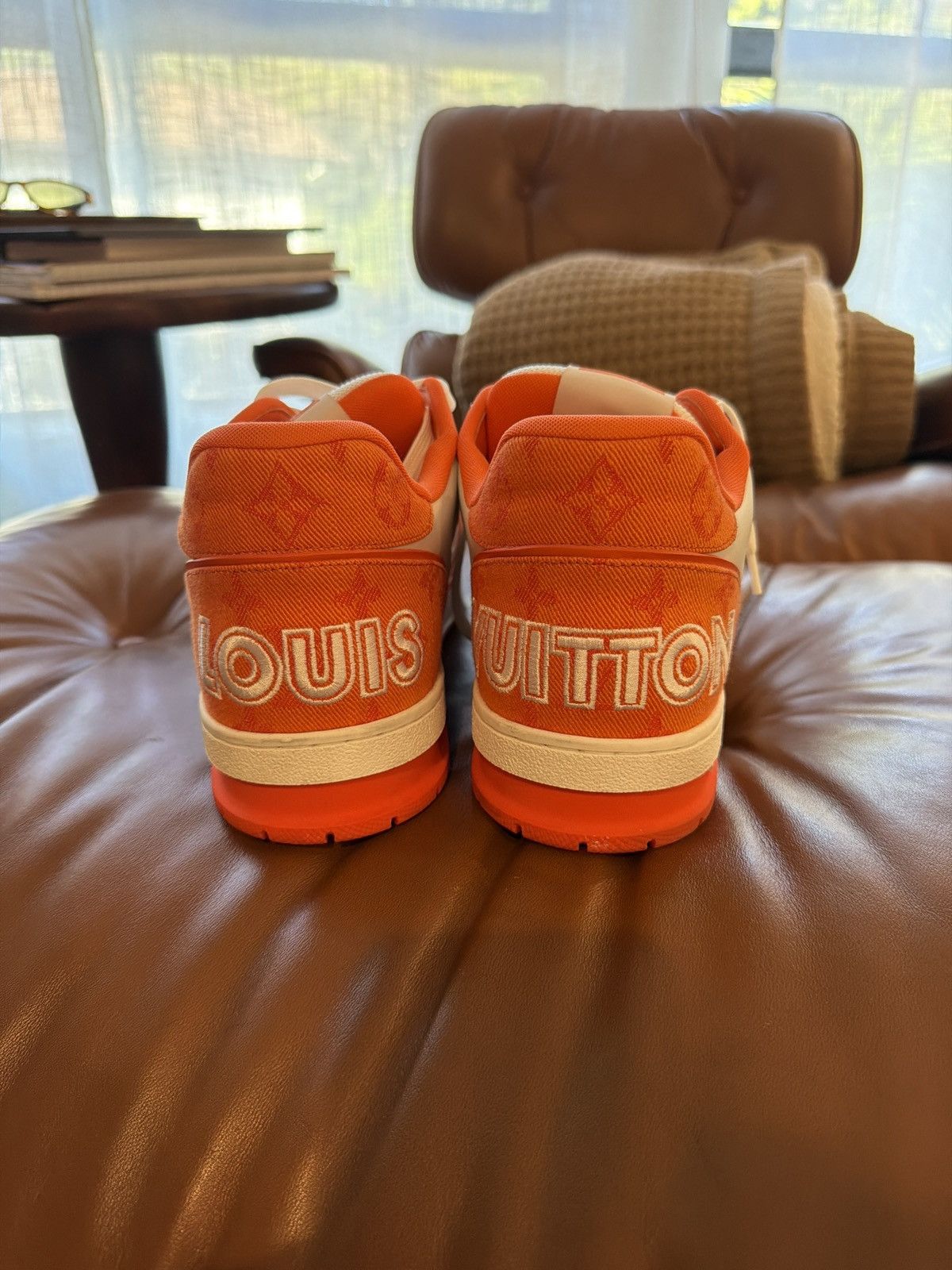Louis Vuitton Louis Vuitton X Virgil - LV Trainer - Orange Size US 10.5 / EU 43-44 - 6 Thumbnail