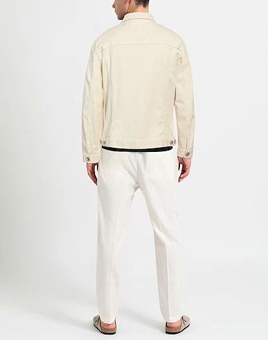 Brunello Cucinelli 0924 Denim Jacket in Cream Size US L / EU 52-54 / 3 - 3 Thumbnail