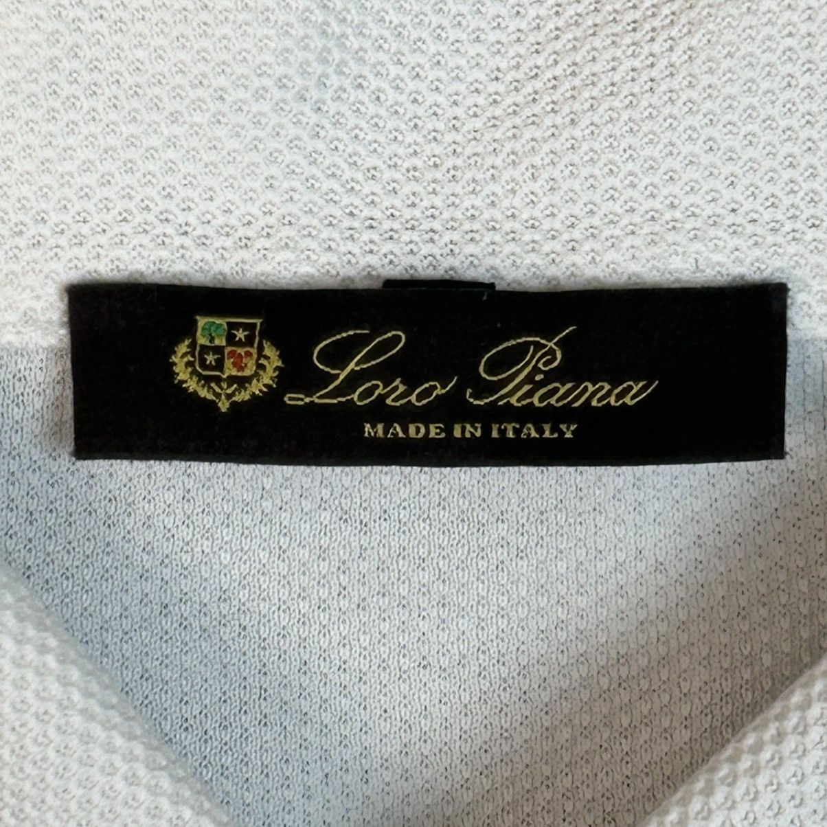 Loro Piana Luxury Loro Piana White Long-Sleeve Polo Made in Italy Size US XL / EU 56 / 4 - 8 Thumbnail