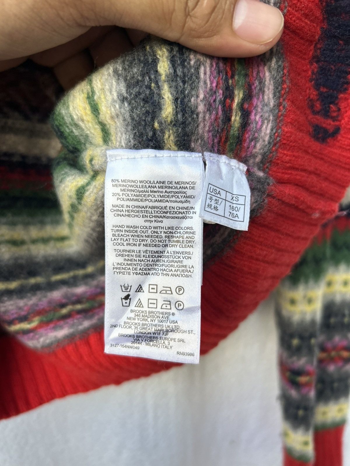 Japanese Brand Brook Brother Red Fleece Multicollor Knitwear Styled Size US XS / EU 42 / 0 - 7 Thumbnail