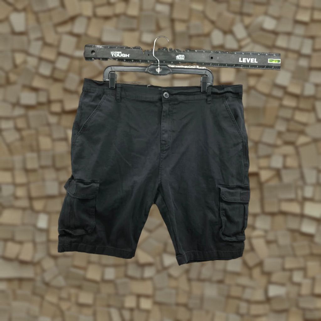 Vintage Blu Rock Cargo Chino Shorts Mens Regular 42 Belt Loops 5-Pocket Dark Wash Black Stretch Size US 42 / EU 58 - 1 Thumbnail