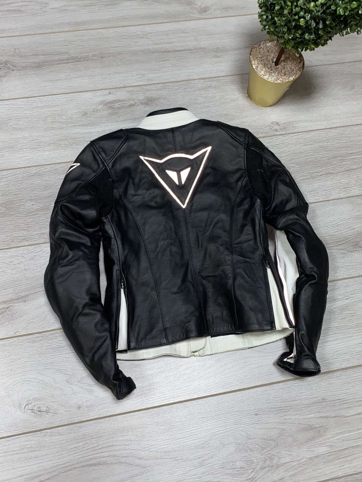 Dainese Dainese Yohji style leather big logo zip protection jacket Size S / US 4 / IT 40 - 3 Thumbnail