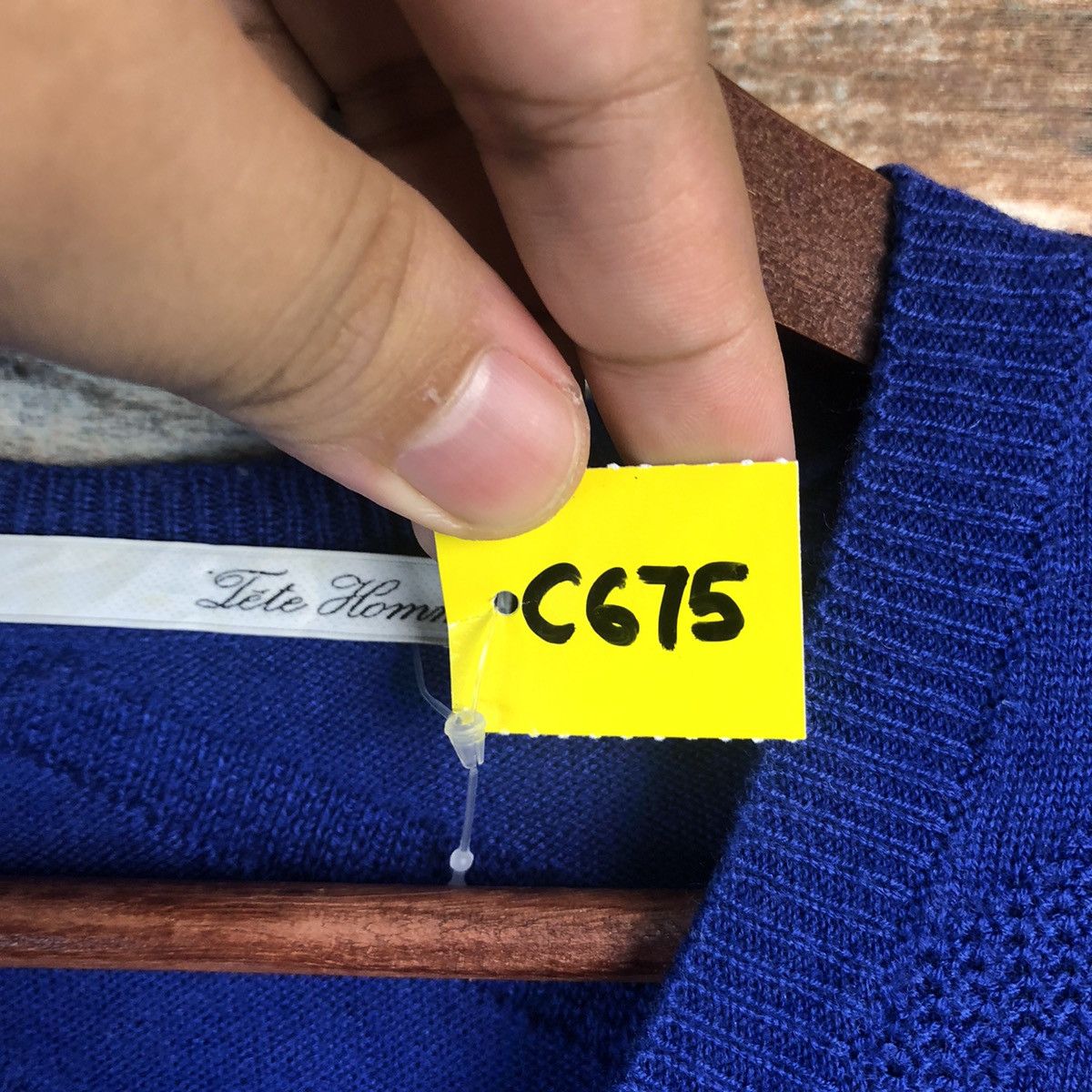 Tete Homme DL Tete Homme Blue japan sweatshirt Knitwear #C675 Size US M / EU 48-50 / 2 - 10 Thumbnail
