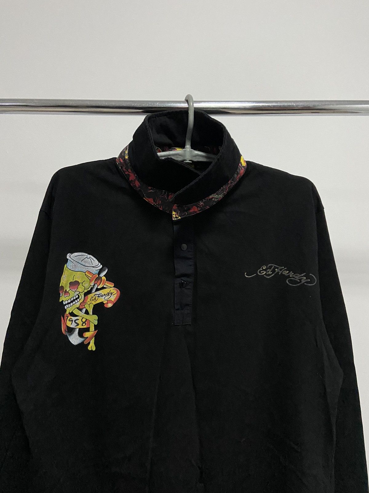 Ed Hardy × Vintage Ed hardy 1/4 longsleeve Vintage big Logo snake cobra tattoo Size US XXL / EU 58 / 5 - 3 Thumbnail