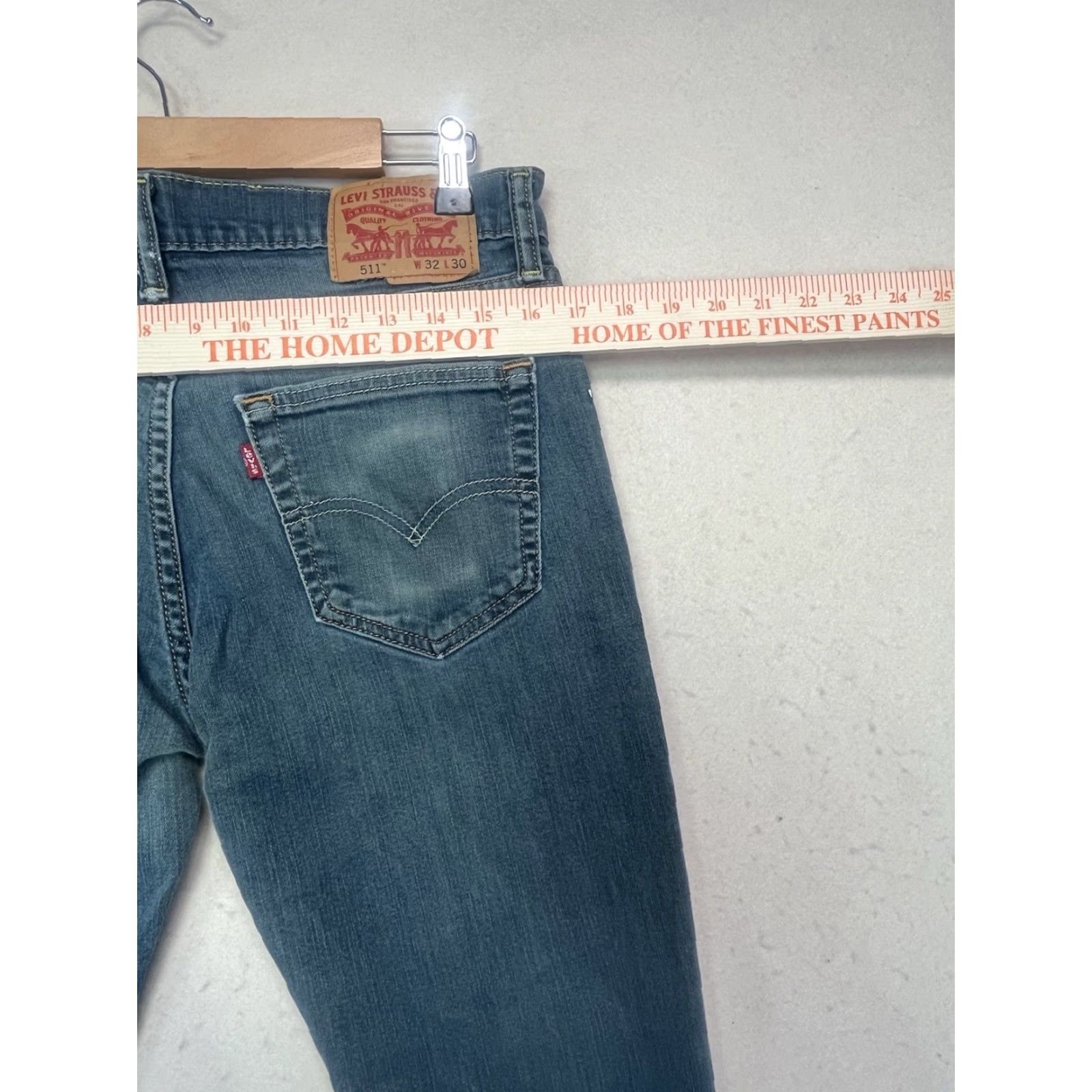 Levi's Levi's Jeans 511 Slim Skinny 32 Men Blue Cotton Stretch Denim 5-Pocket Inseam 28 See All Pics Regular Rise High Rise Stretc h Size US 32 / EU 48 - 4 Thumbnail