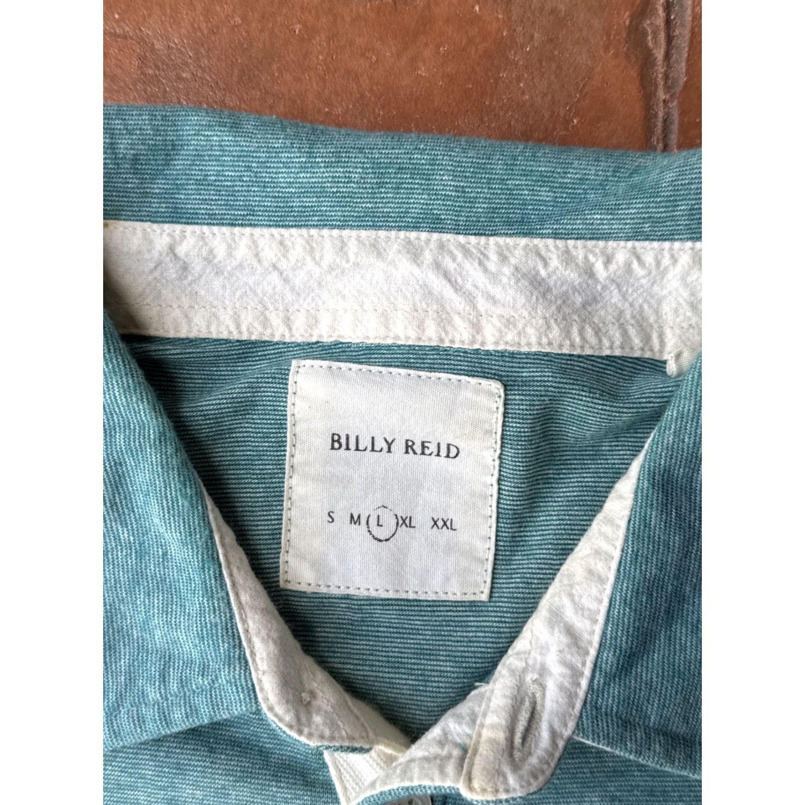 Billy Reid Billy Reid Polo Shirt Men's L Short Sleeve Pocket Blue Buttons Shirt Polo Casual Workwear Regular Fit Size US L / EU 52-54 / 3 - 2 Thumbnail