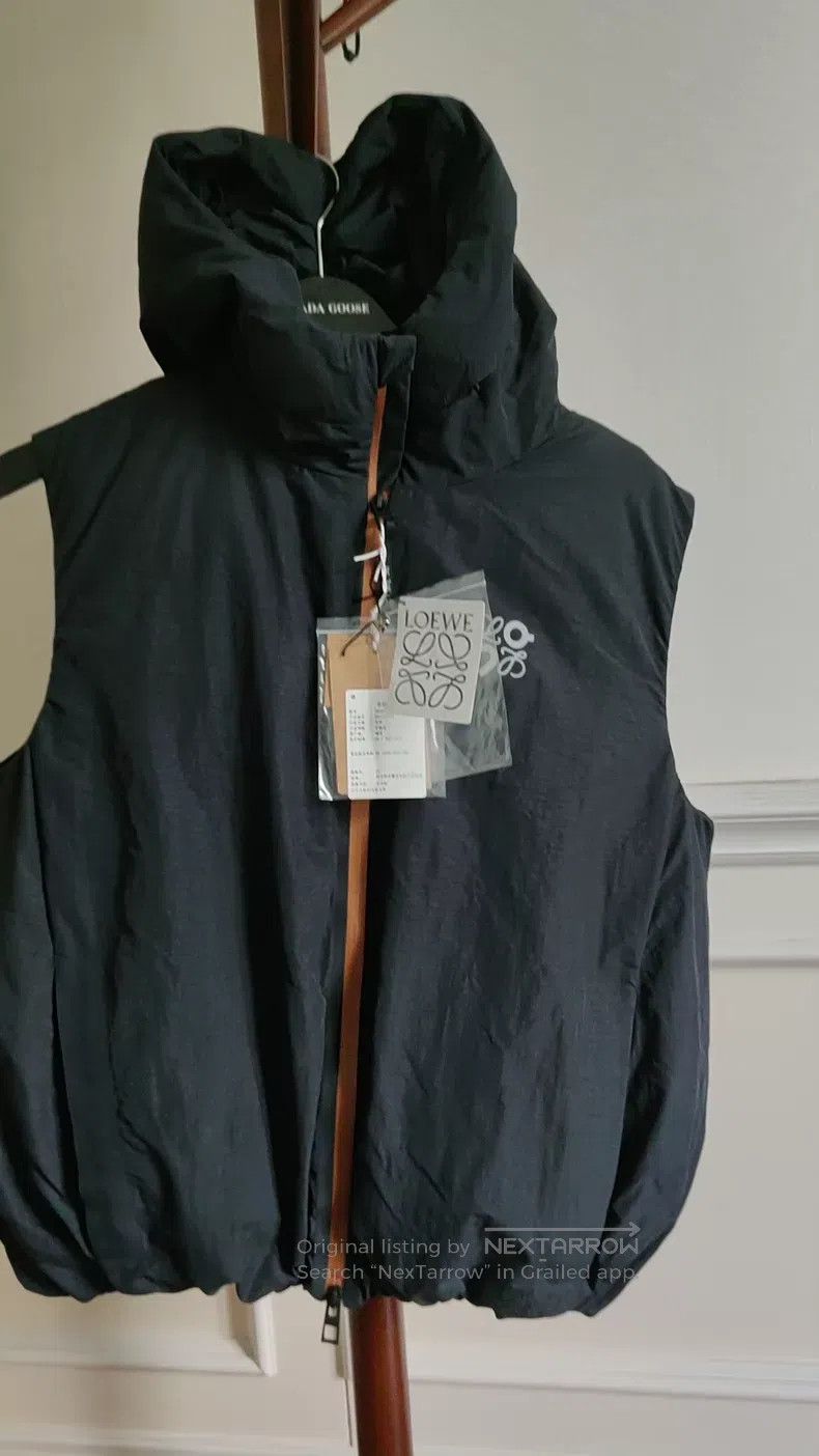 Loewe Loewe Black Hooded Vest, Classic Black Stand Collar Model Size S / US 4 / IT 40 - 1 Thumbnail