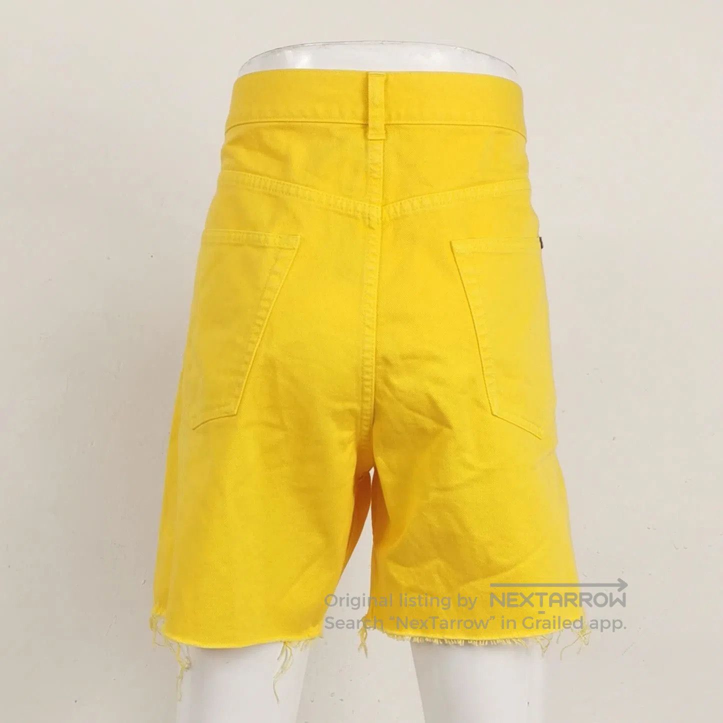 Saint Laurent Paris Saint Laurent Yellow Denim Shorts, L/39. Size US 33 - 3 Thumbnail