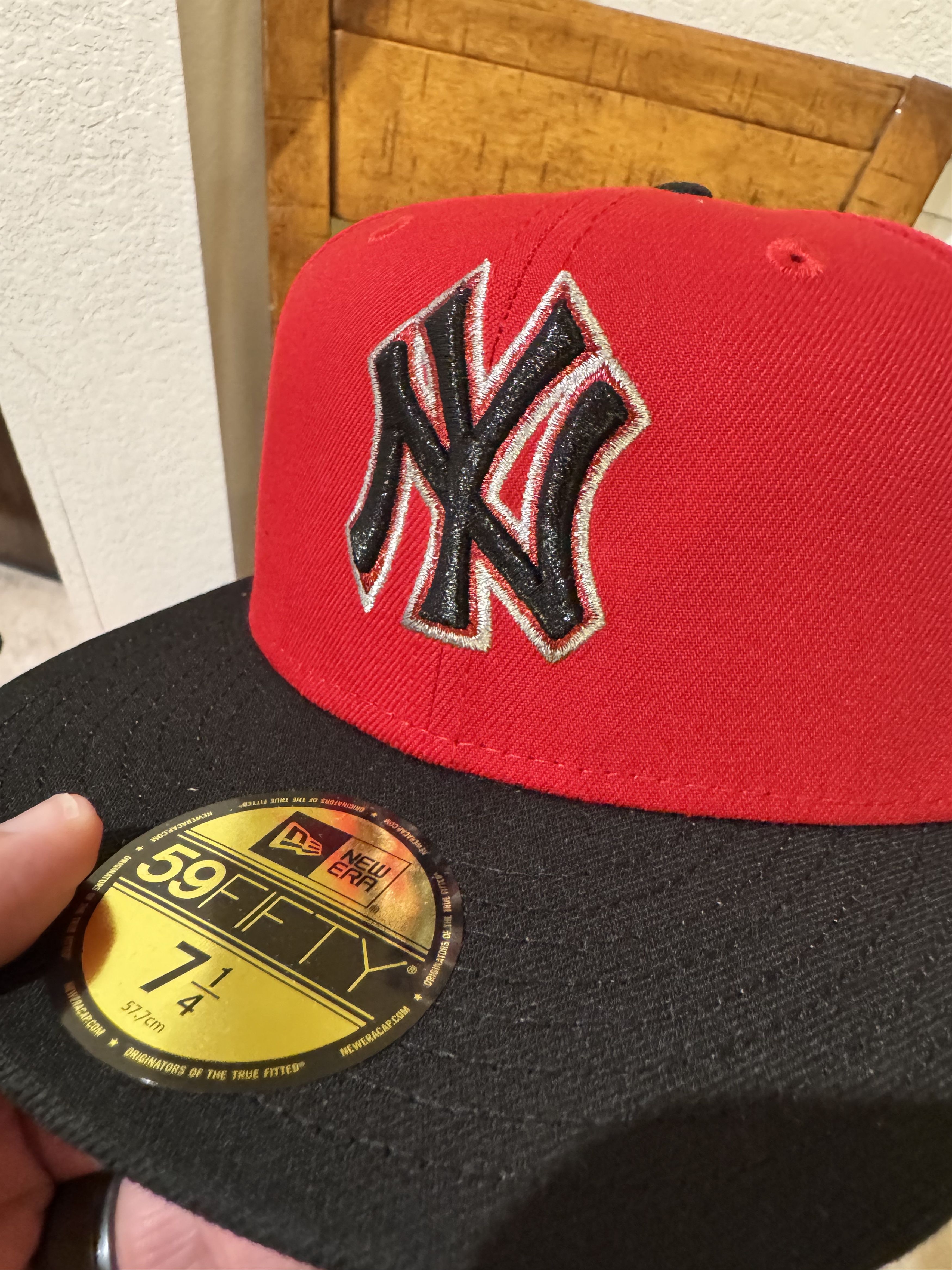 New Era New Era 59Fifty 7 1/4 Red Black Yankees 50 Cent limited Size ONE SIZE - 8 Thumbnail