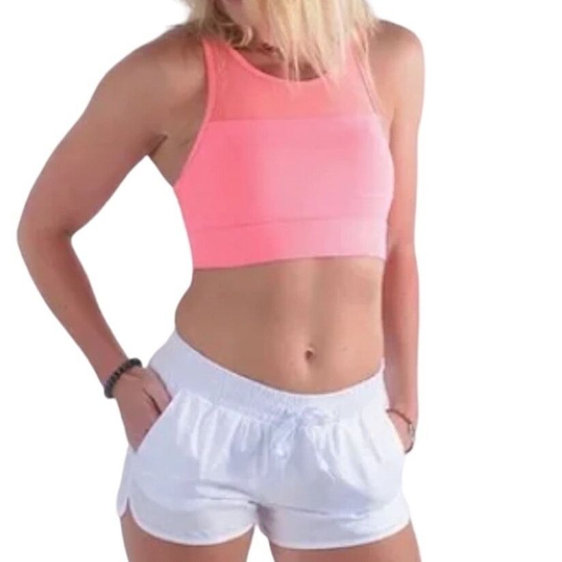 Other Hot Pink Coral High Neck Sports Bra Size Small Size ONE SIZE - 2 Thumbnail