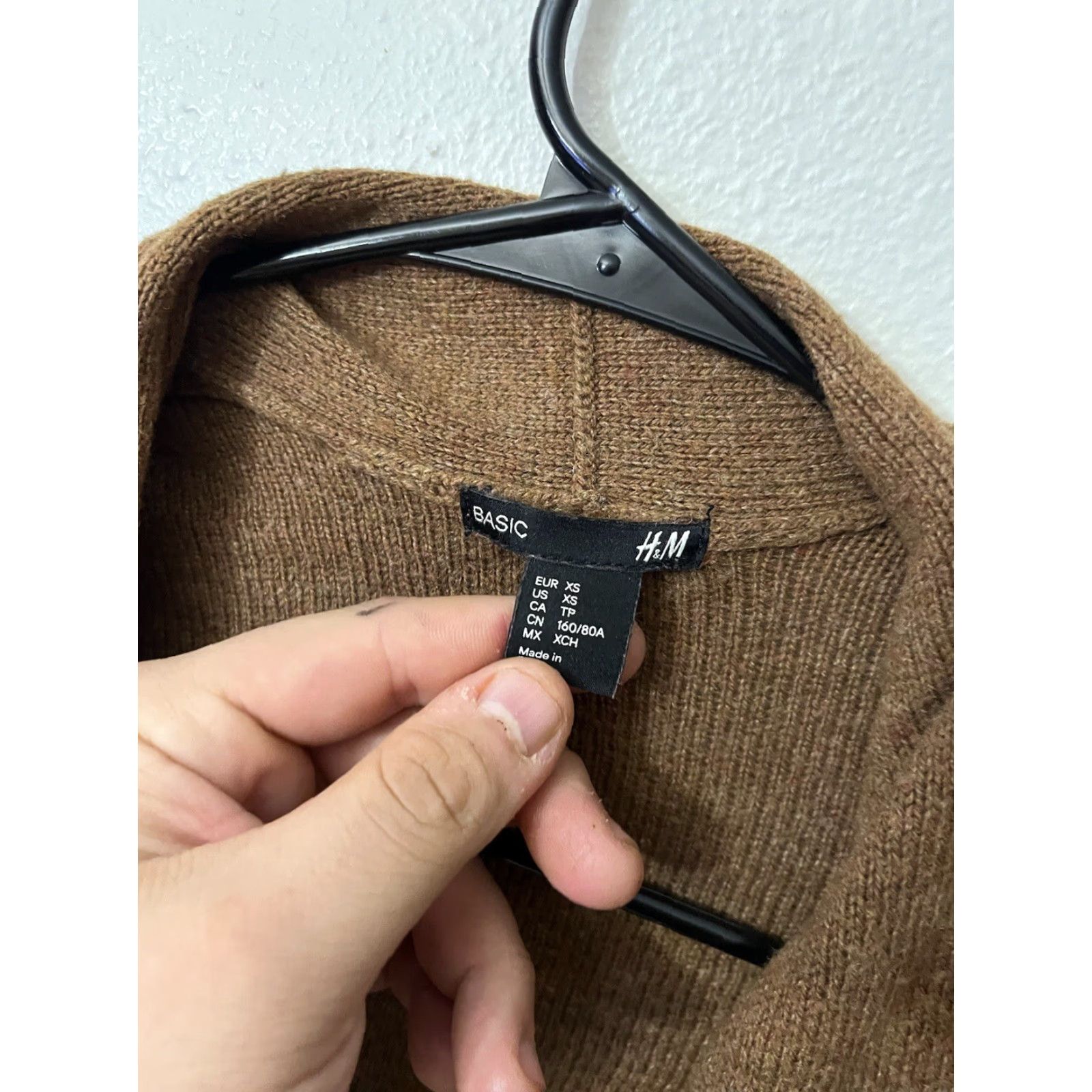H&M H&M Cardigan Sweater Open Front Knit Womens XS Brown Size XS / US 0-2 / IT 36-38 - 3 Thumbnail