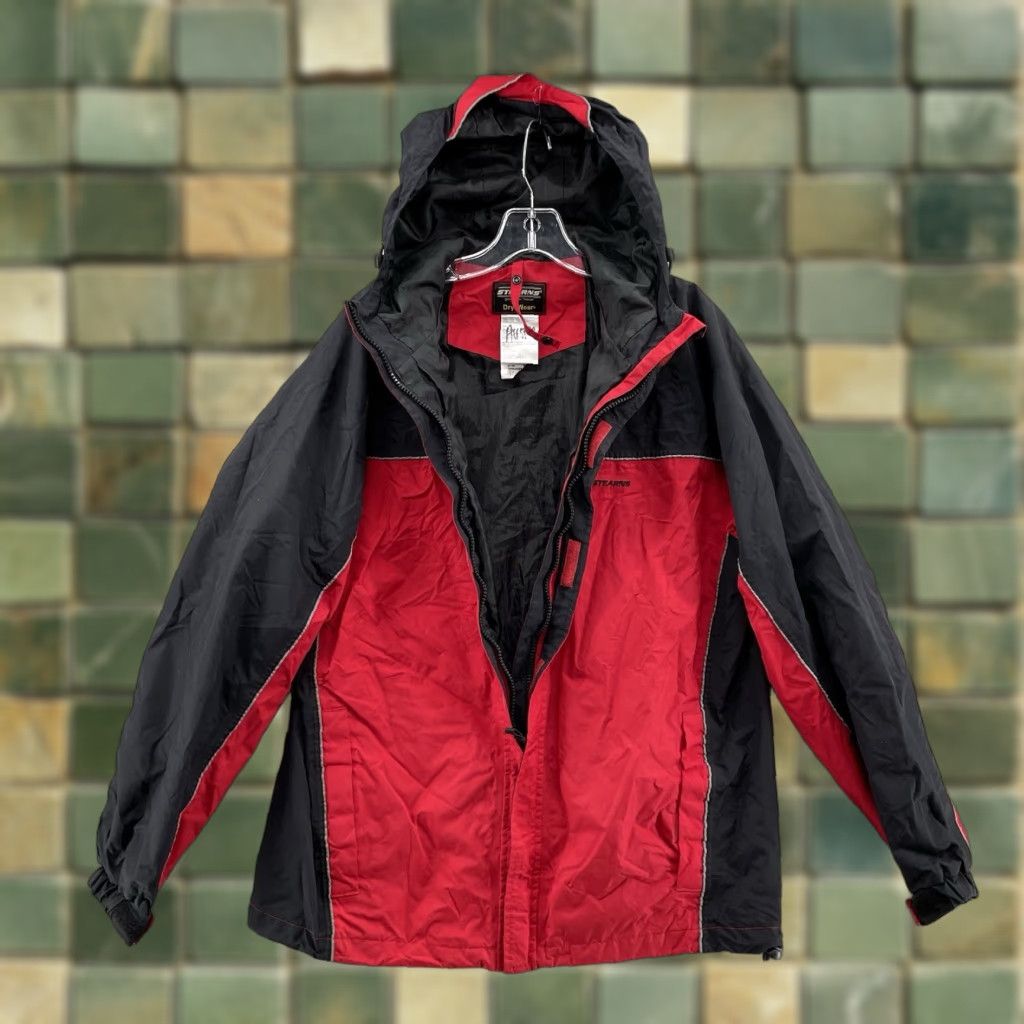 Rains VINTAGE Stearns Windbreaker Jacket Men's Medium Red Windbreaker Moto Biker Rain Coat Windbreaker Jacket Size US M / EU 48-50 / 2 - 1 Thumbnail