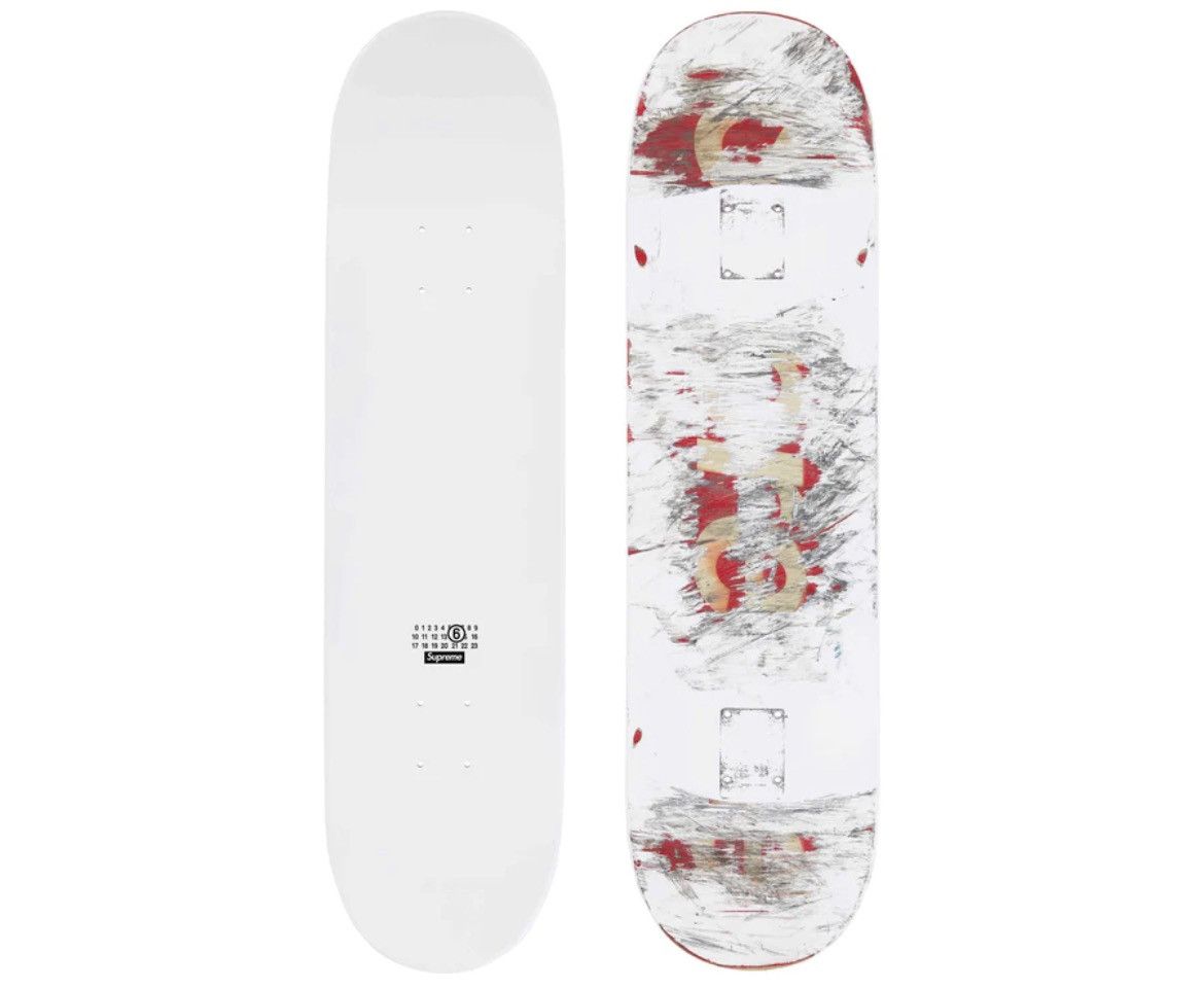image of Supreme/mm6 Maison Margiela Skateboard in White, Men's